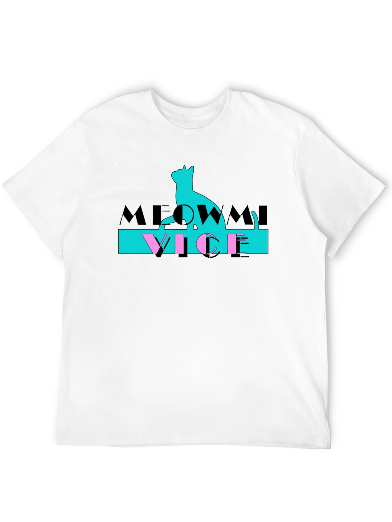 Black Meowmi Vice Graphic T-Shirt, Cat Lover Tee view 12
