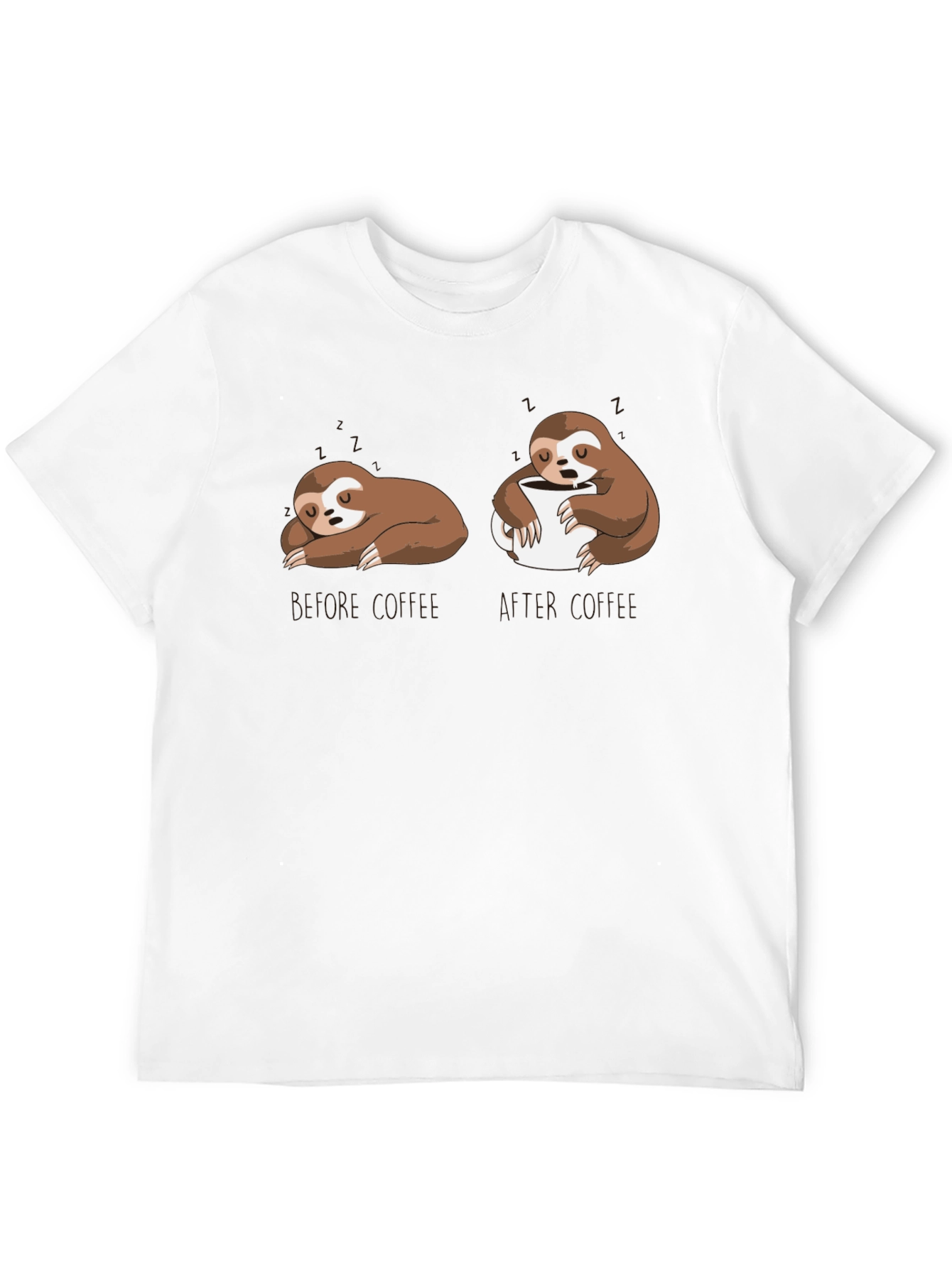 Black Sloth Coffee T-Shirt - Funny Graphic Tee view 12
