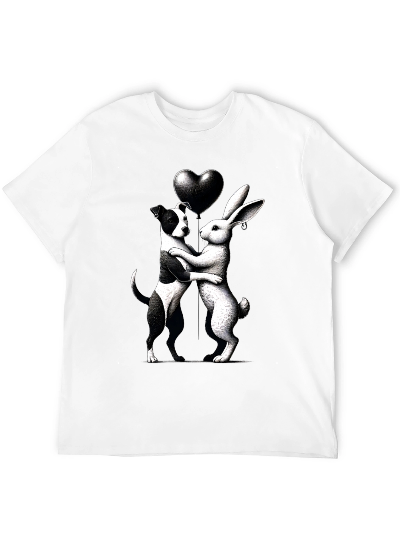 Black Dog & Rabbit Heart Graphic Tee view 12