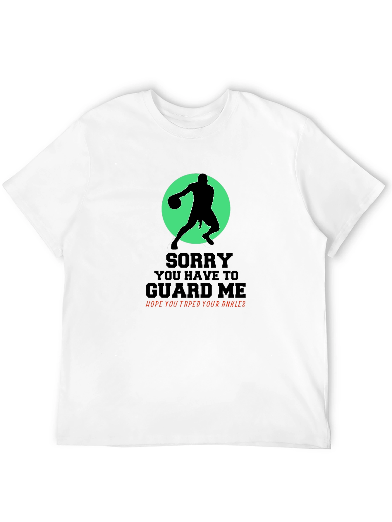 Black Basketball Graphic Tee - Sorry You Have To Guard Me view 12