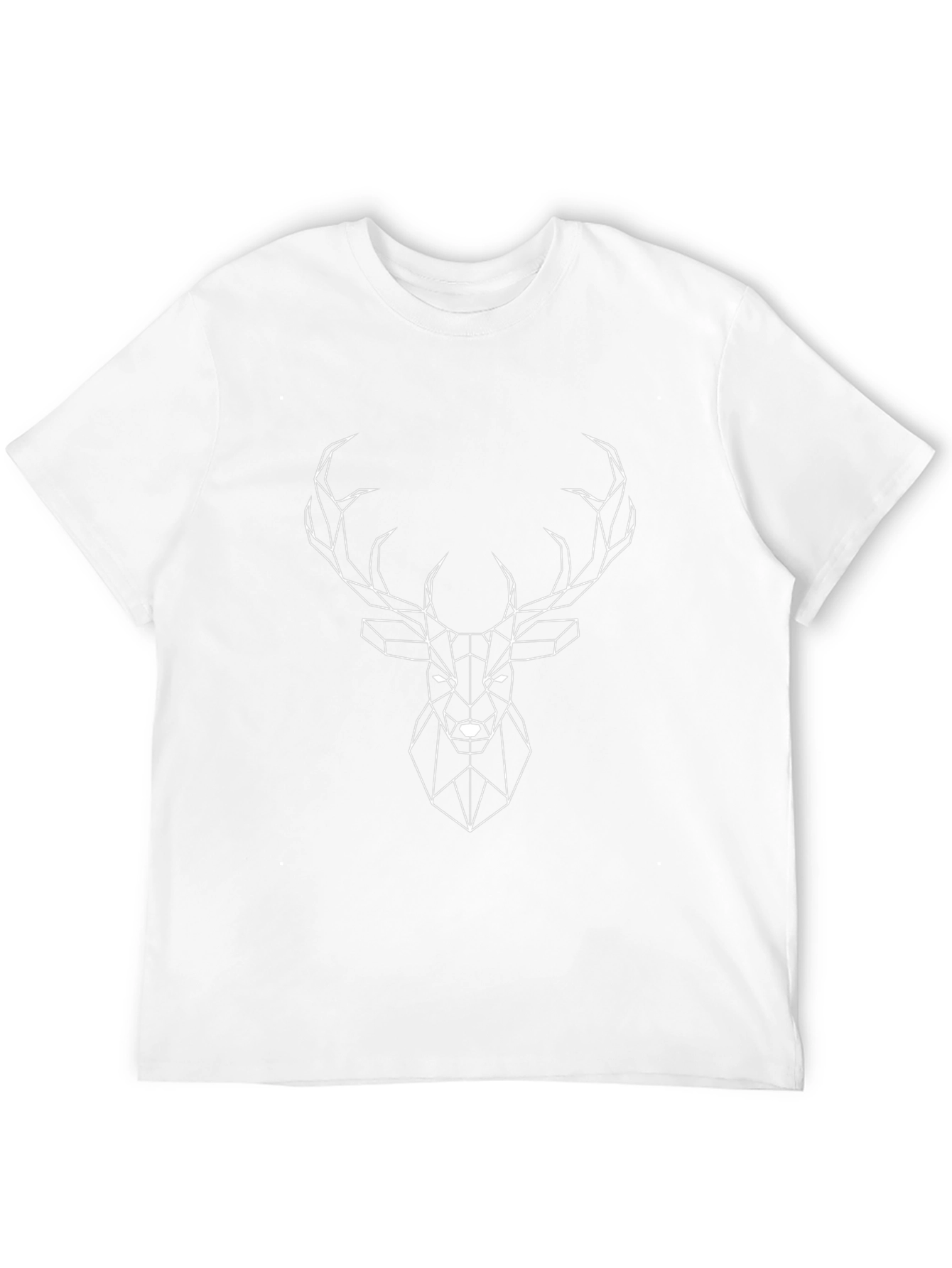 Black Geometric Deer Graphic Tee - Black view 12