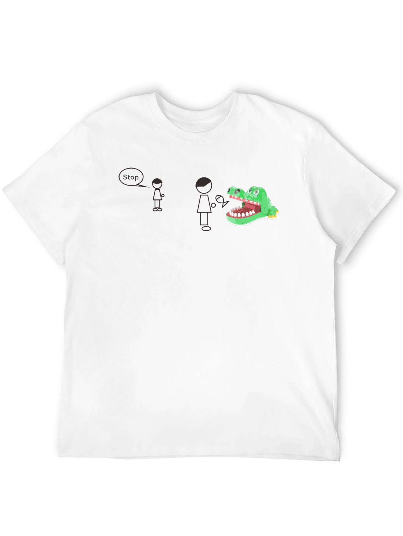 Black Funny Alligator Graphic Black T-Shirt view 12