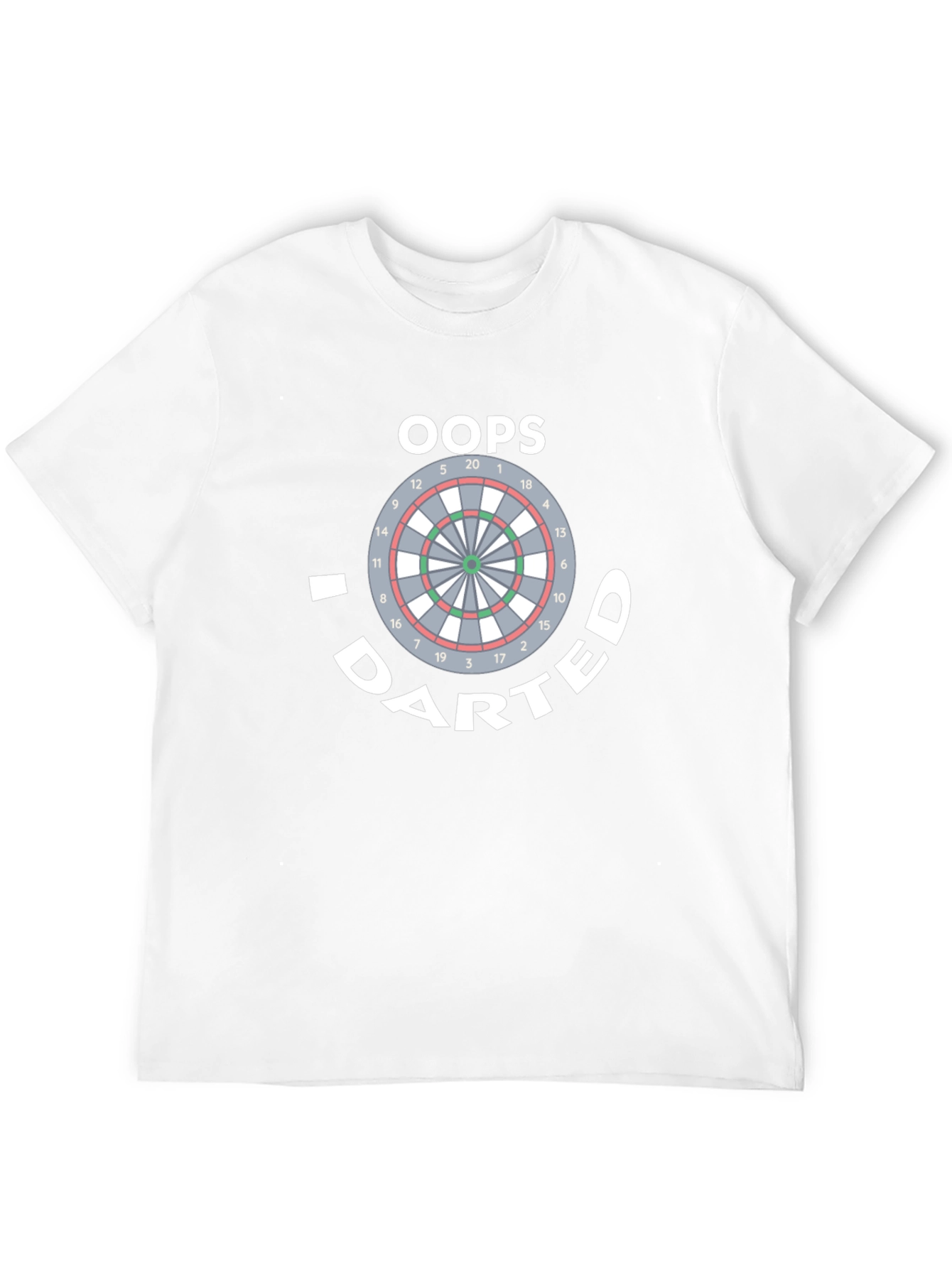 Black Oops I Darted Dartboard T-Shirt view 12
