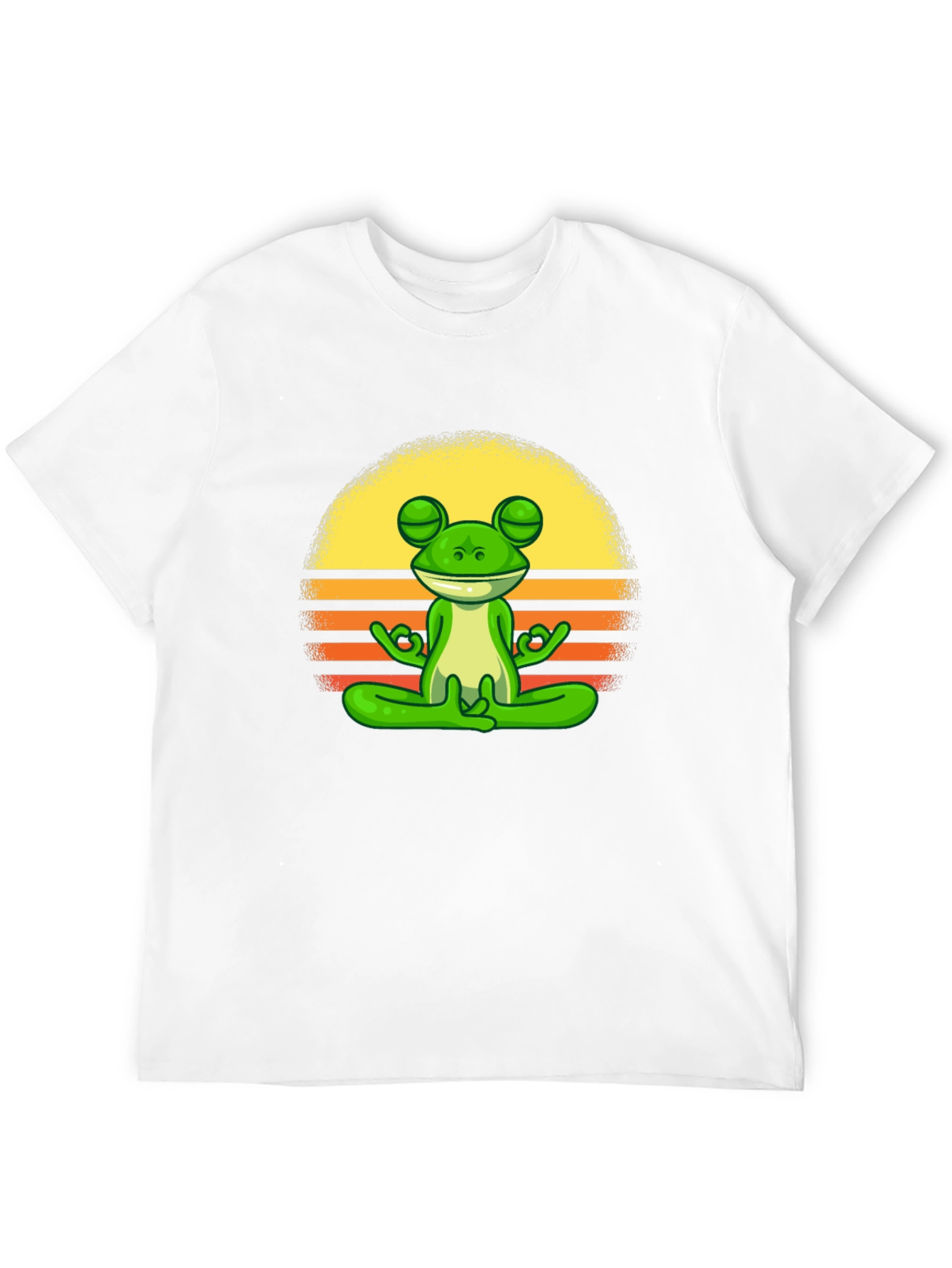 Black Zen Frog Graphic Tee - Relaxed Fit Cotton T-Shirt view 12