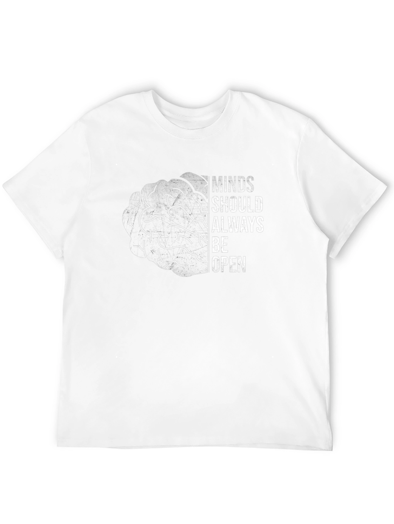 Black Open Minds Brain Graphic T-Shirt - Black view 12