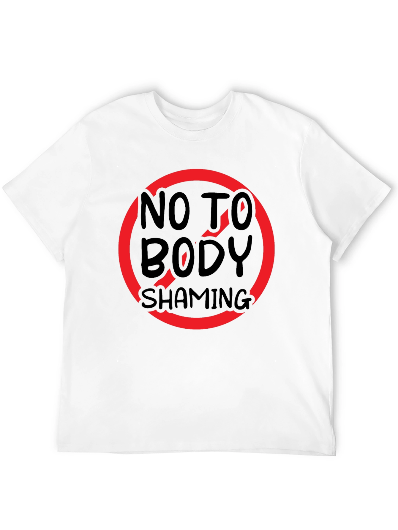 Black No Body Shaming T-Shirt: Black, Graphic Tee view 12
