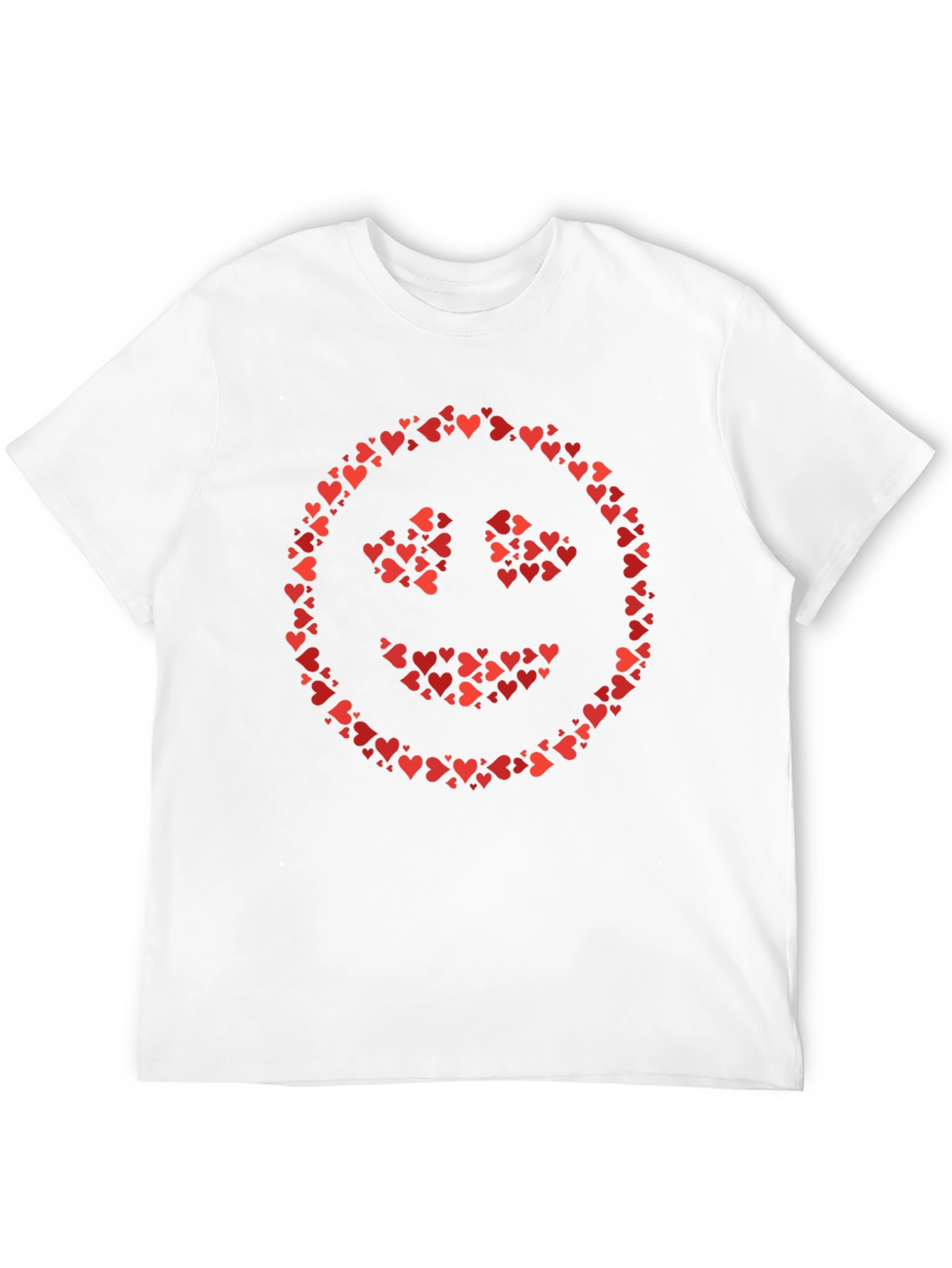 Black Heart Eyes Emoji Graphic Tee - Black Cotton T-Shirt view 12