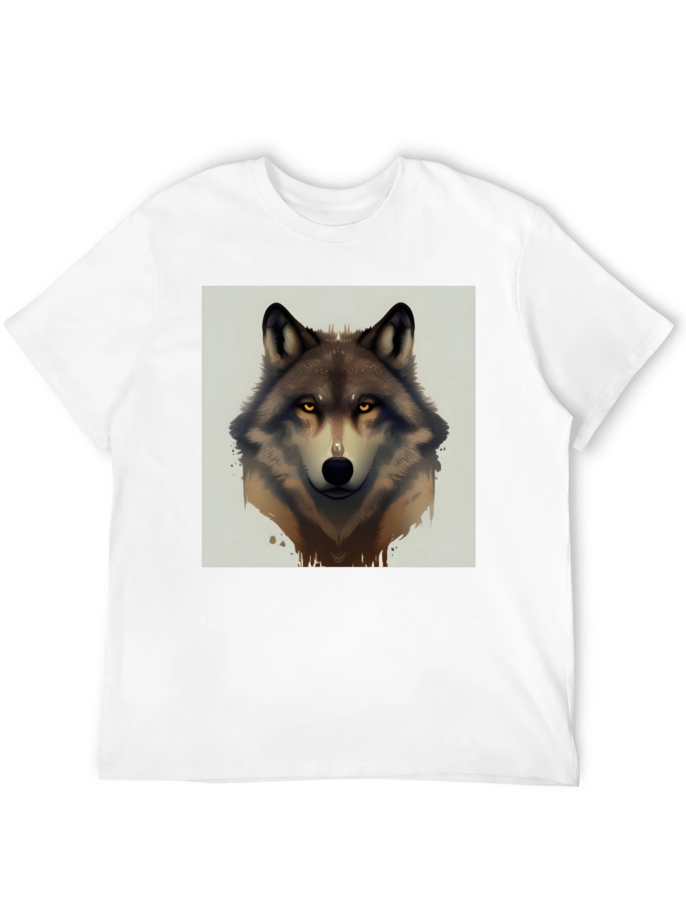 Black Wolf Graphic Tee - Men's Black Short Sleeve T-Shirt view 12