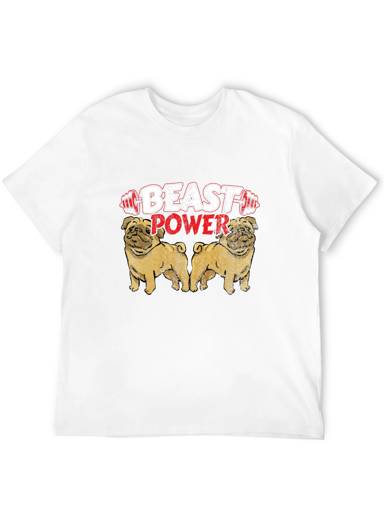 Black Beast Power Pug Graphic Tee view 12
