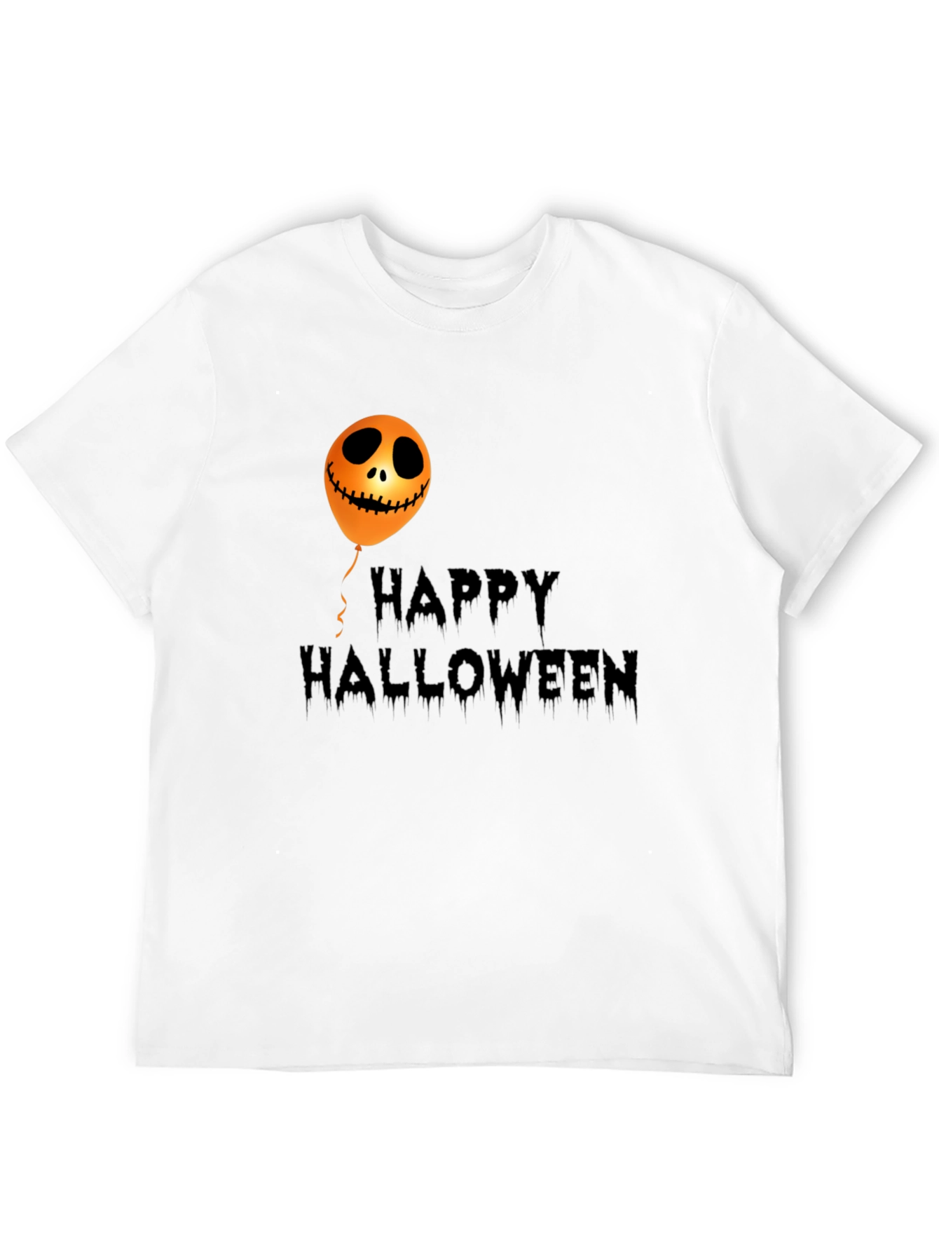 Black Happy Halloween Graphic T-Shirt - Spooky Season Apparel view 12