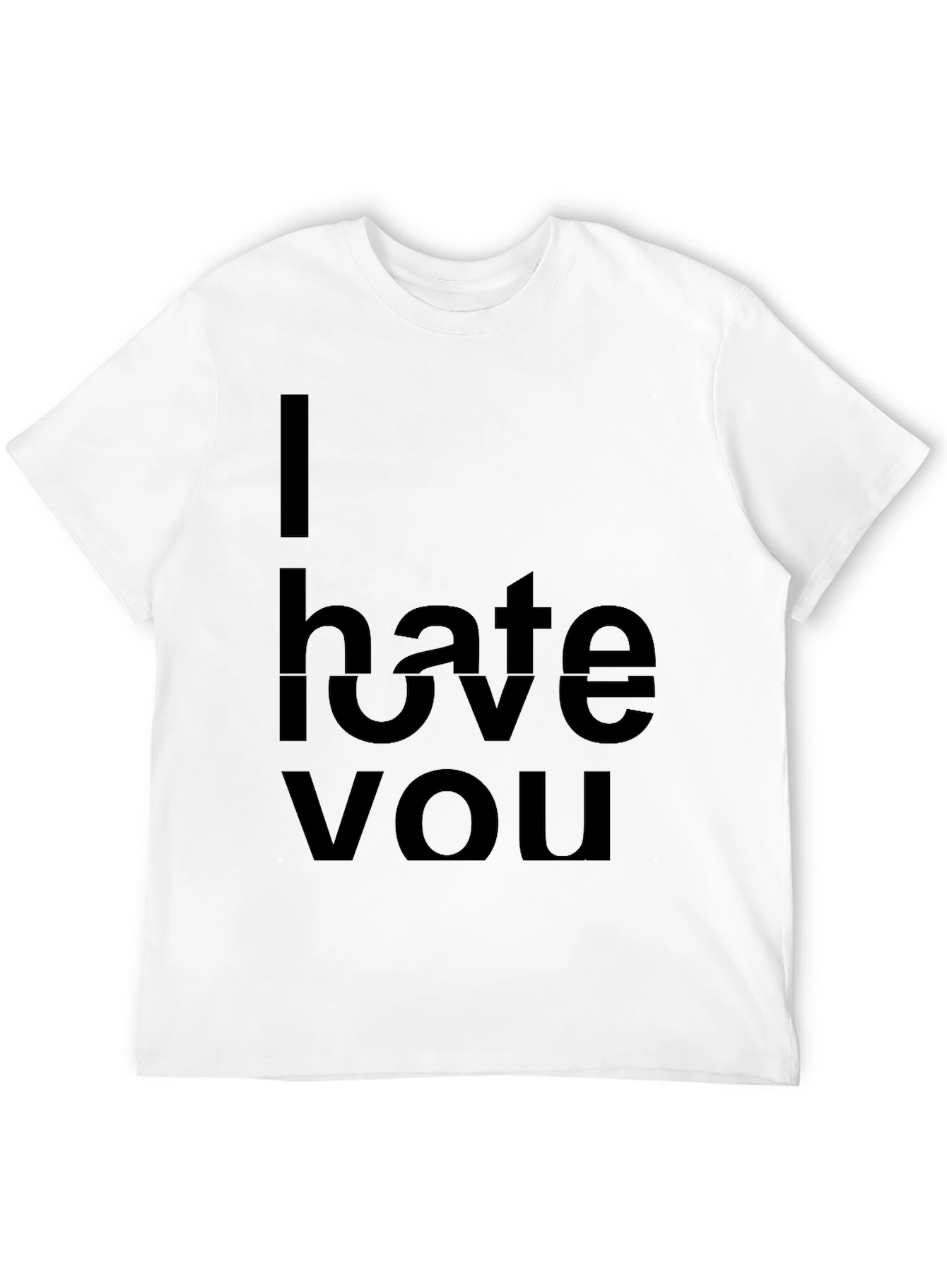 Black I Hate Love You Graphic T-Shirt - Black view 12