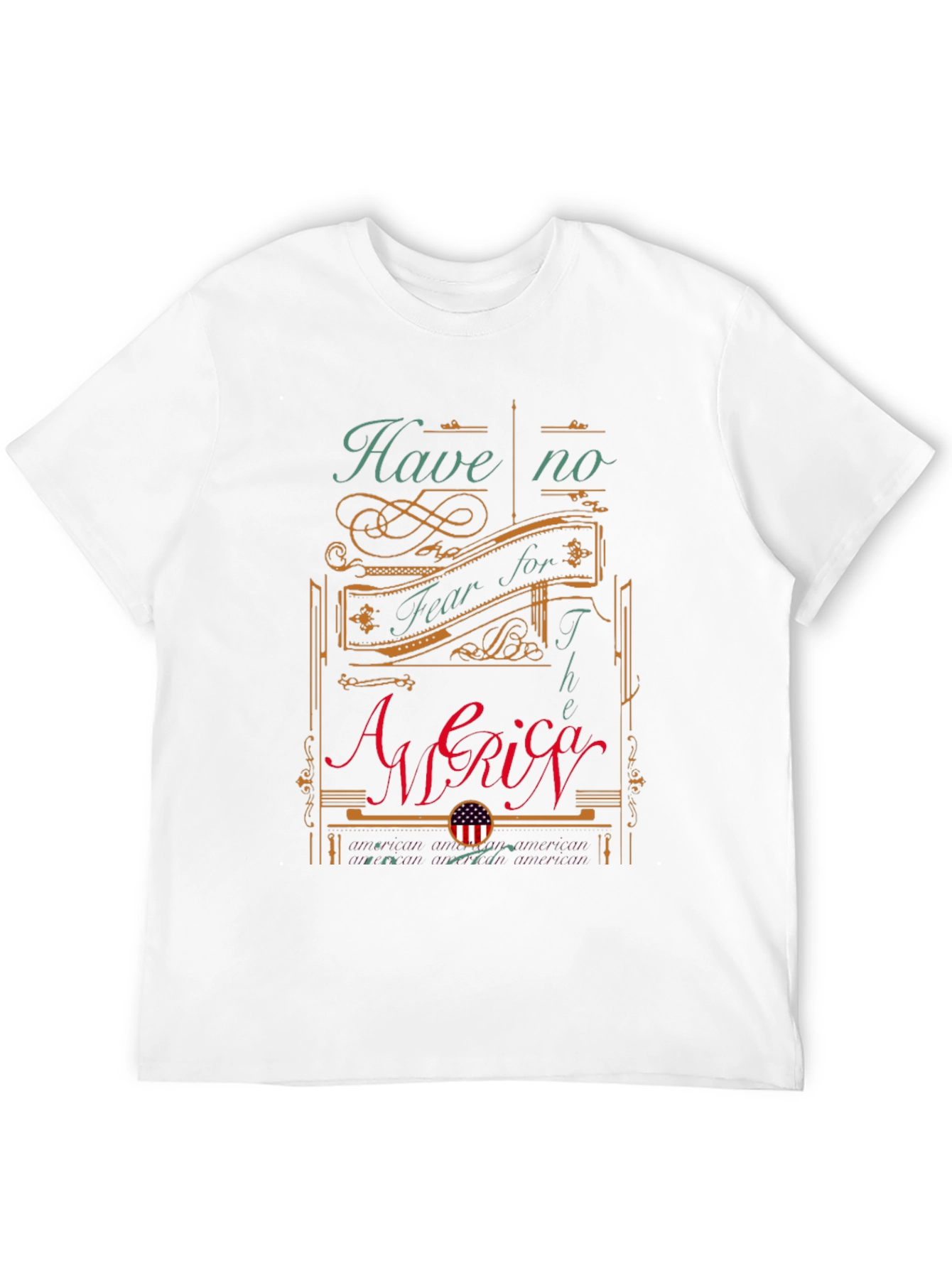 Black Have No Fear T-Shirt - Patriotic American Style view 12