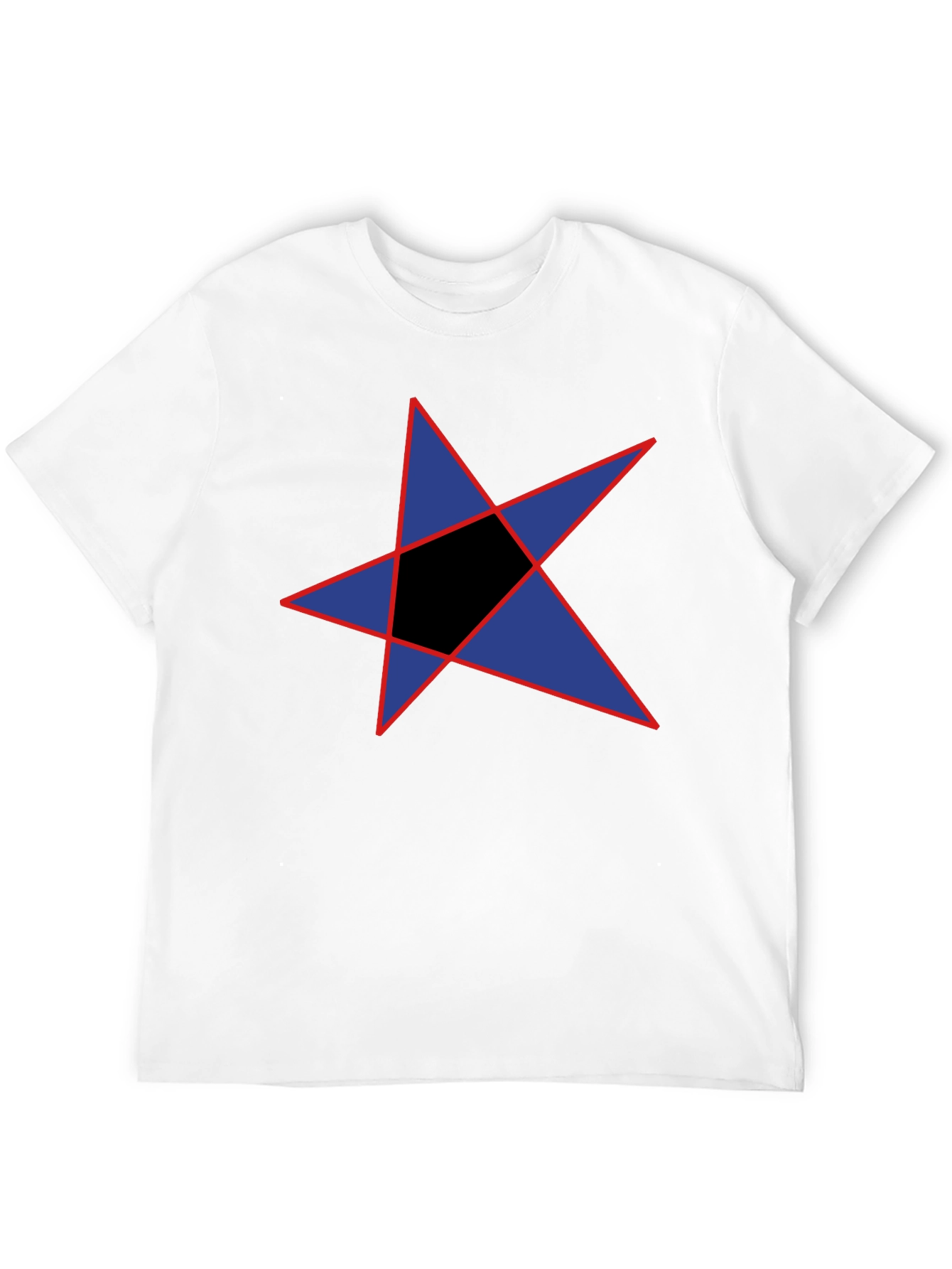 Black Abstract Star Graphic Black T-Shirt view 12