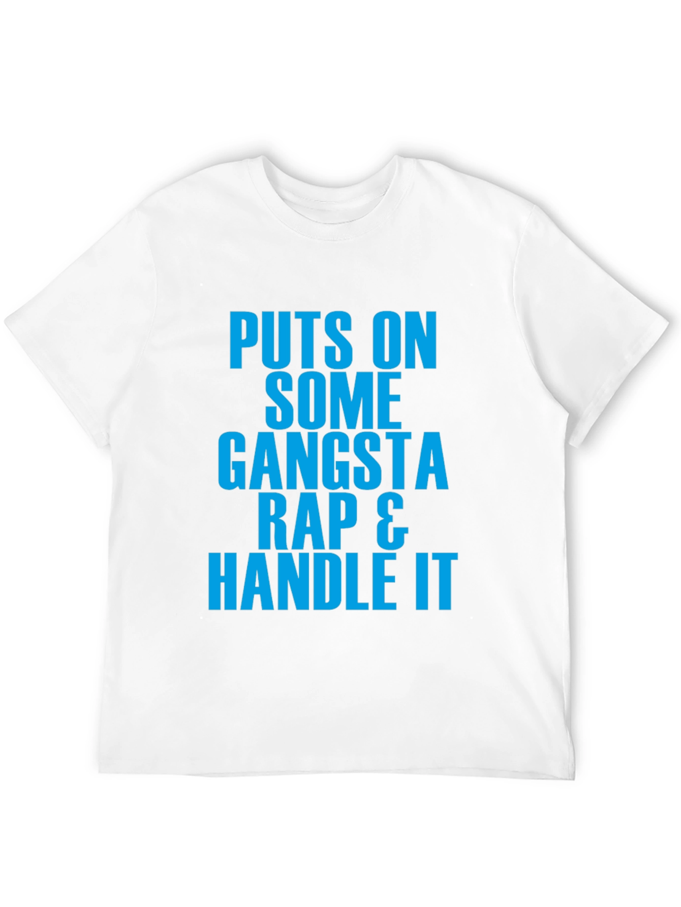 Black Gangsta Rap Graphic Tee - Handle It Black T-Shirt view 12