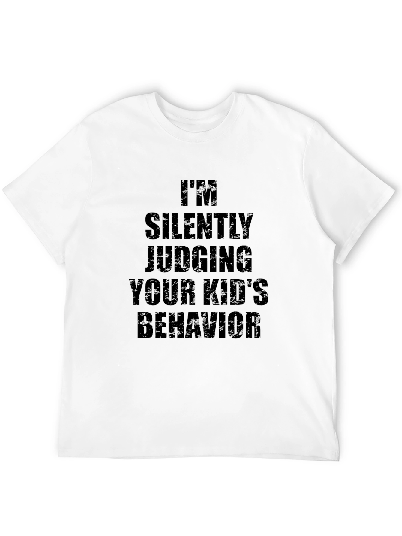 Black Funny 'I'm Silently Judging' Black T-Shirt view 12