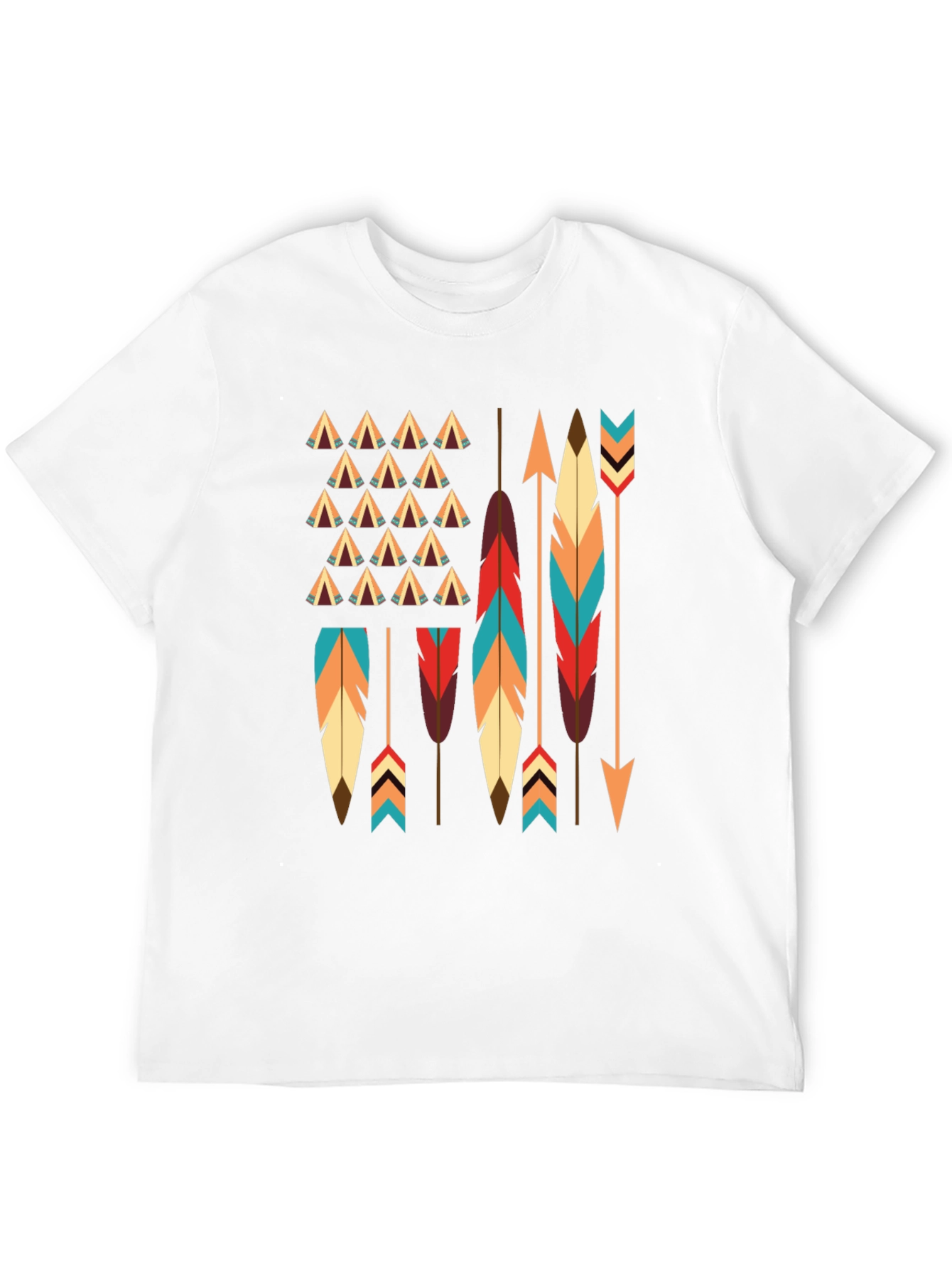 Native American Arrows & Feathers Graphic T-Shirt - 12