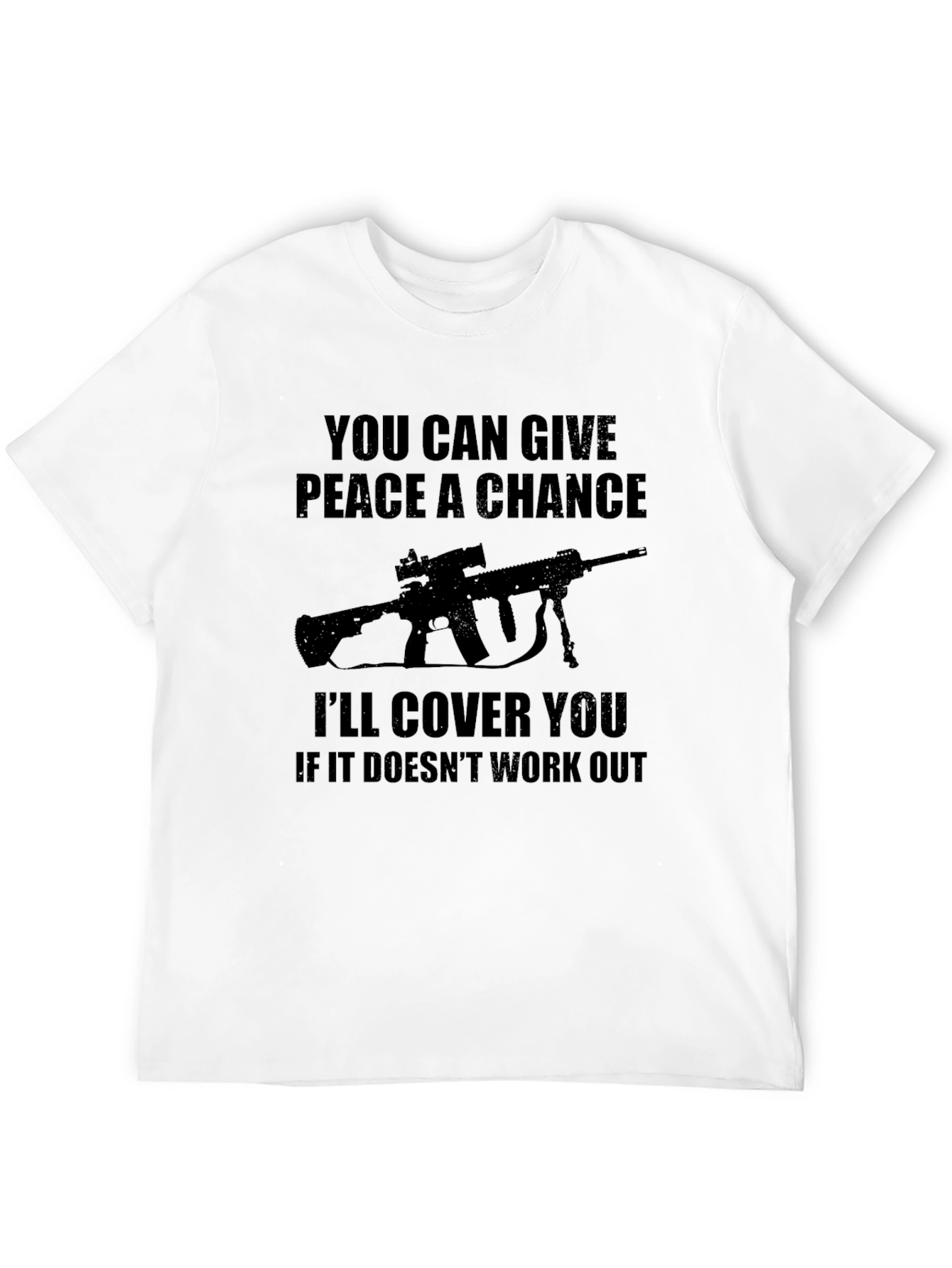 Black Give Peace A Chance T-Shirt view 12
