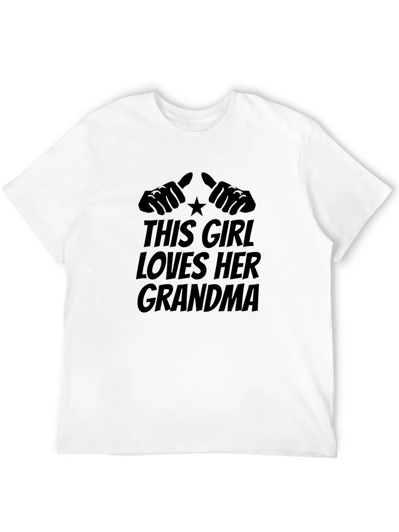 Black This Girl Loves Her Grandma Black T-Shirt view 12