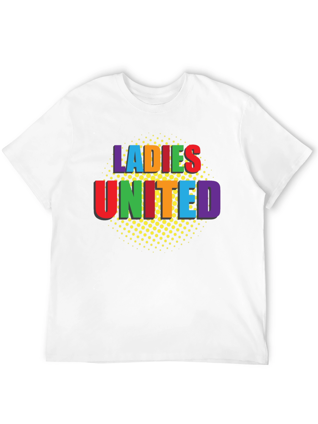 Black Ladies United Graphic T-Shirt - Black Crew Neck Tee view 12