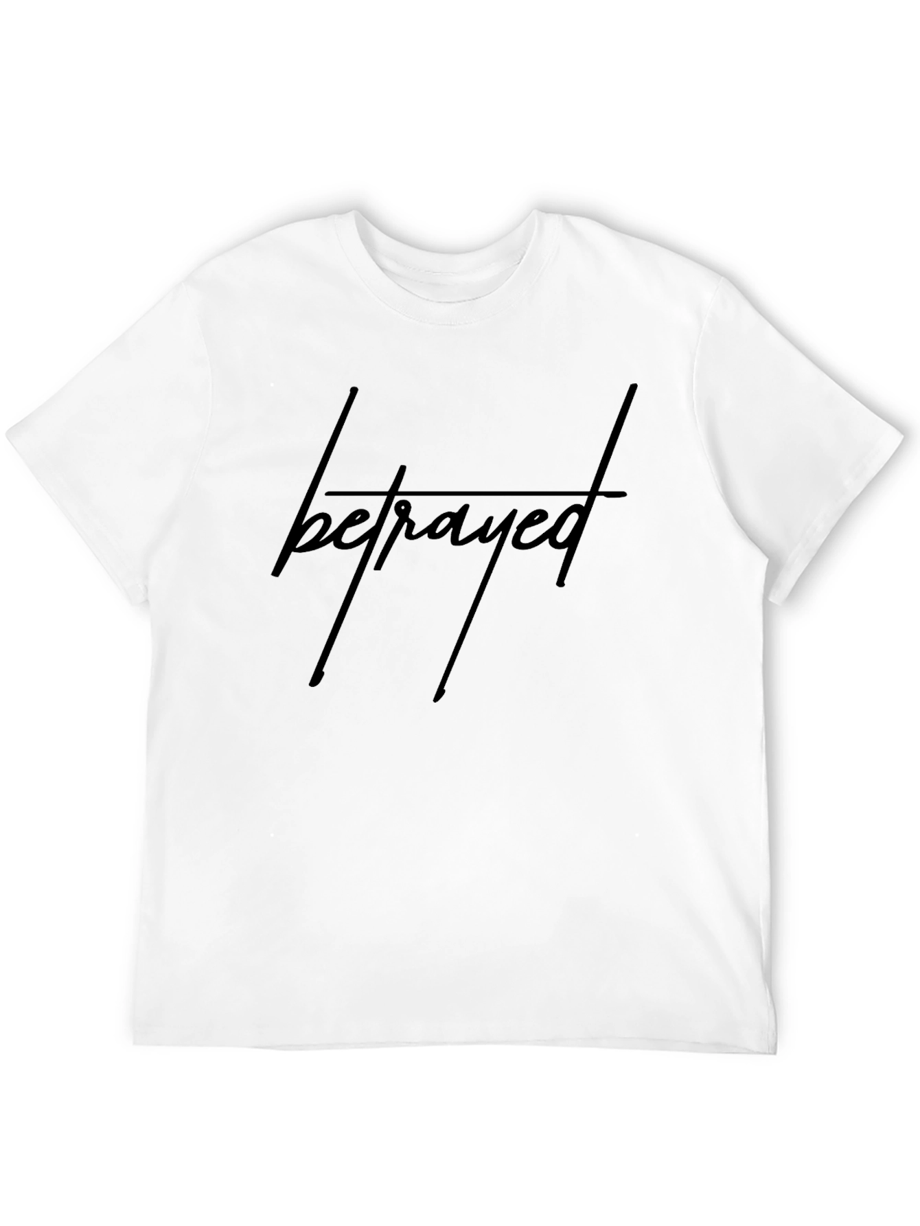 Black Betrayed Graphic Print Tee - Premium Black T-Shirt view 12