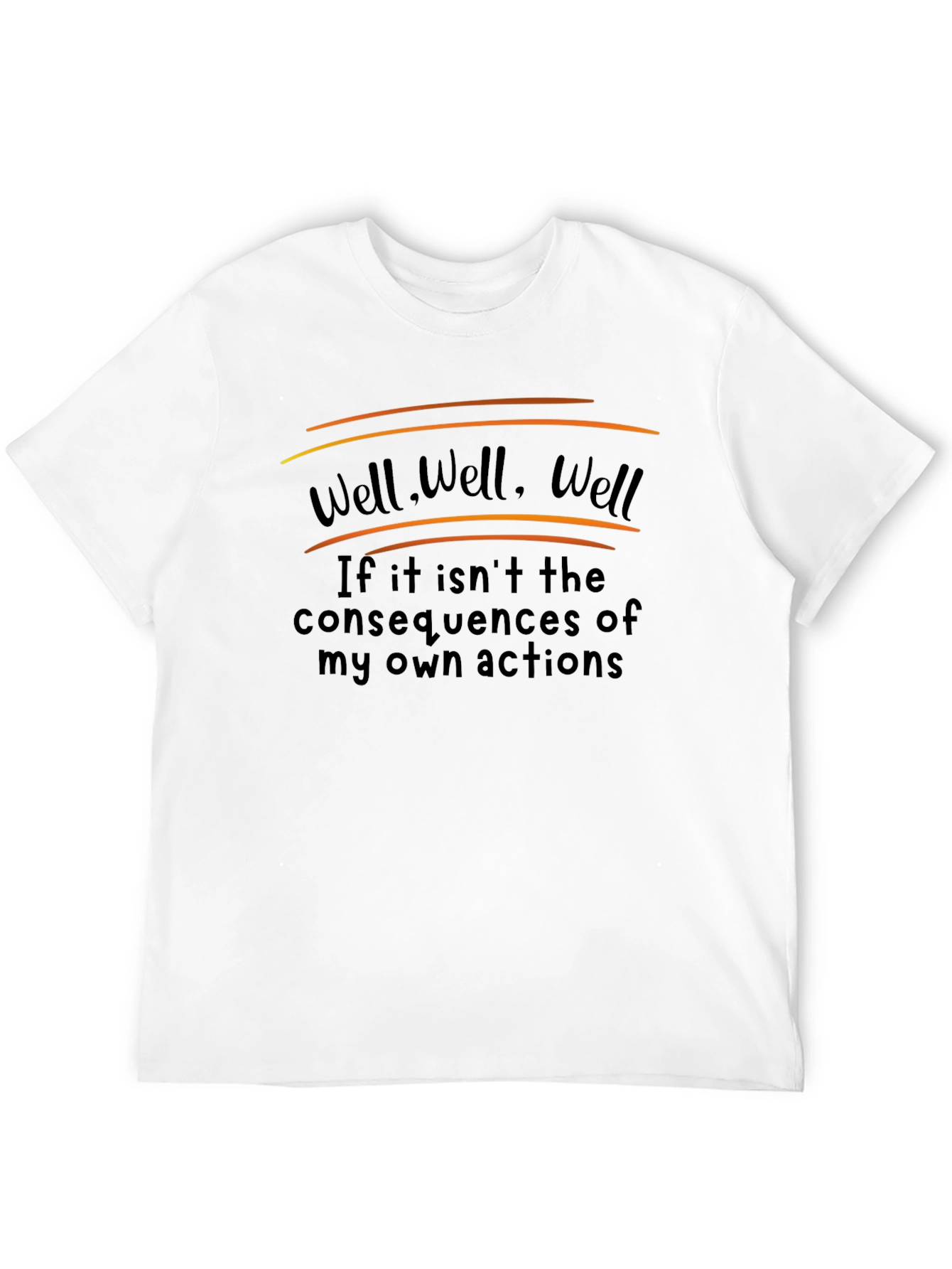 Black Funny Consequences Sarcastic Black T-Shirt view 12