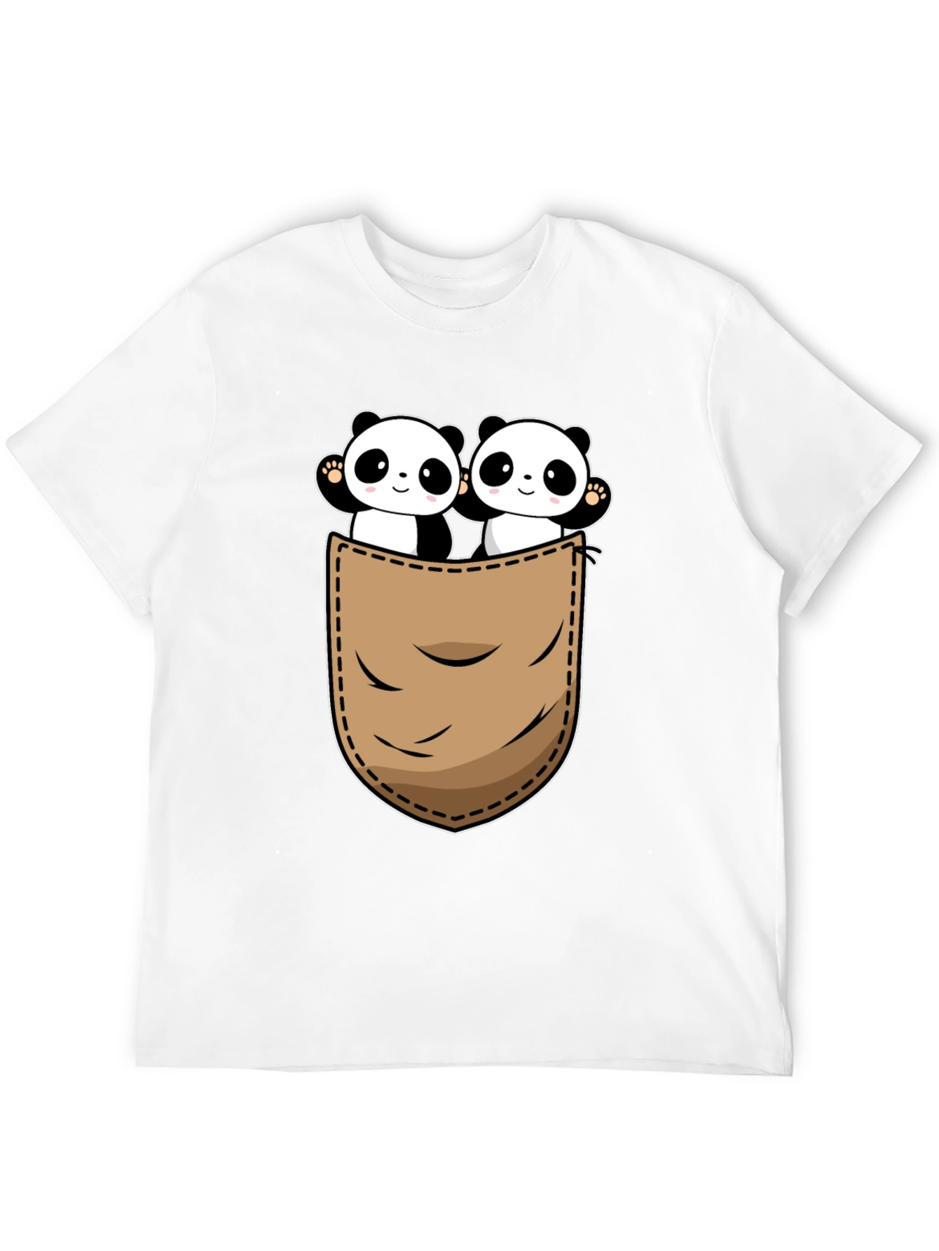 Black Panda Pocket T-Shirt - Cute Graphic Tee view 12