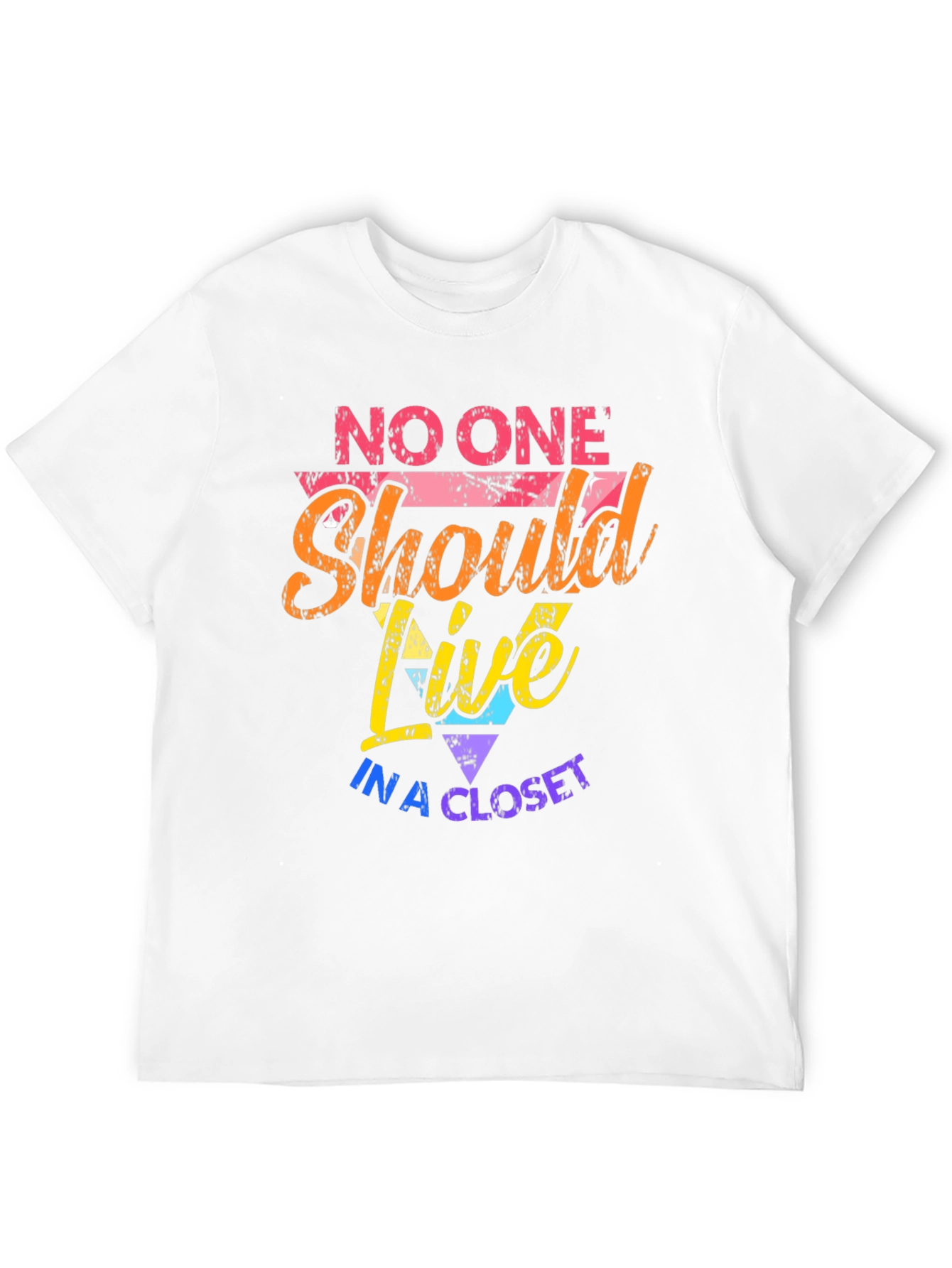 Black LGBTQ+ Pride Graphic Tee - No One Should Live in a Closet view 12