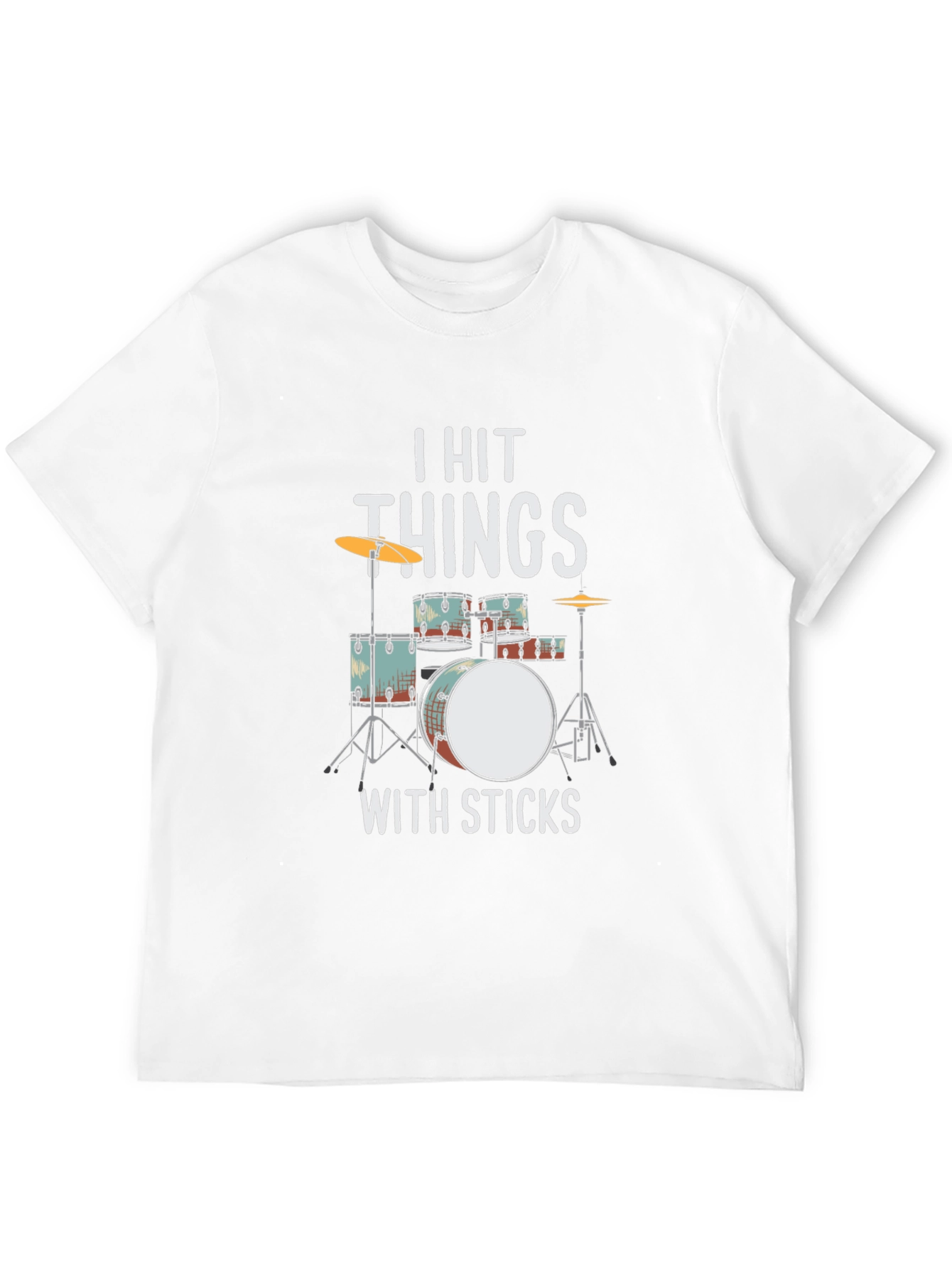 Black I Hit Things With Sticks Drummer T-Shirt view 12