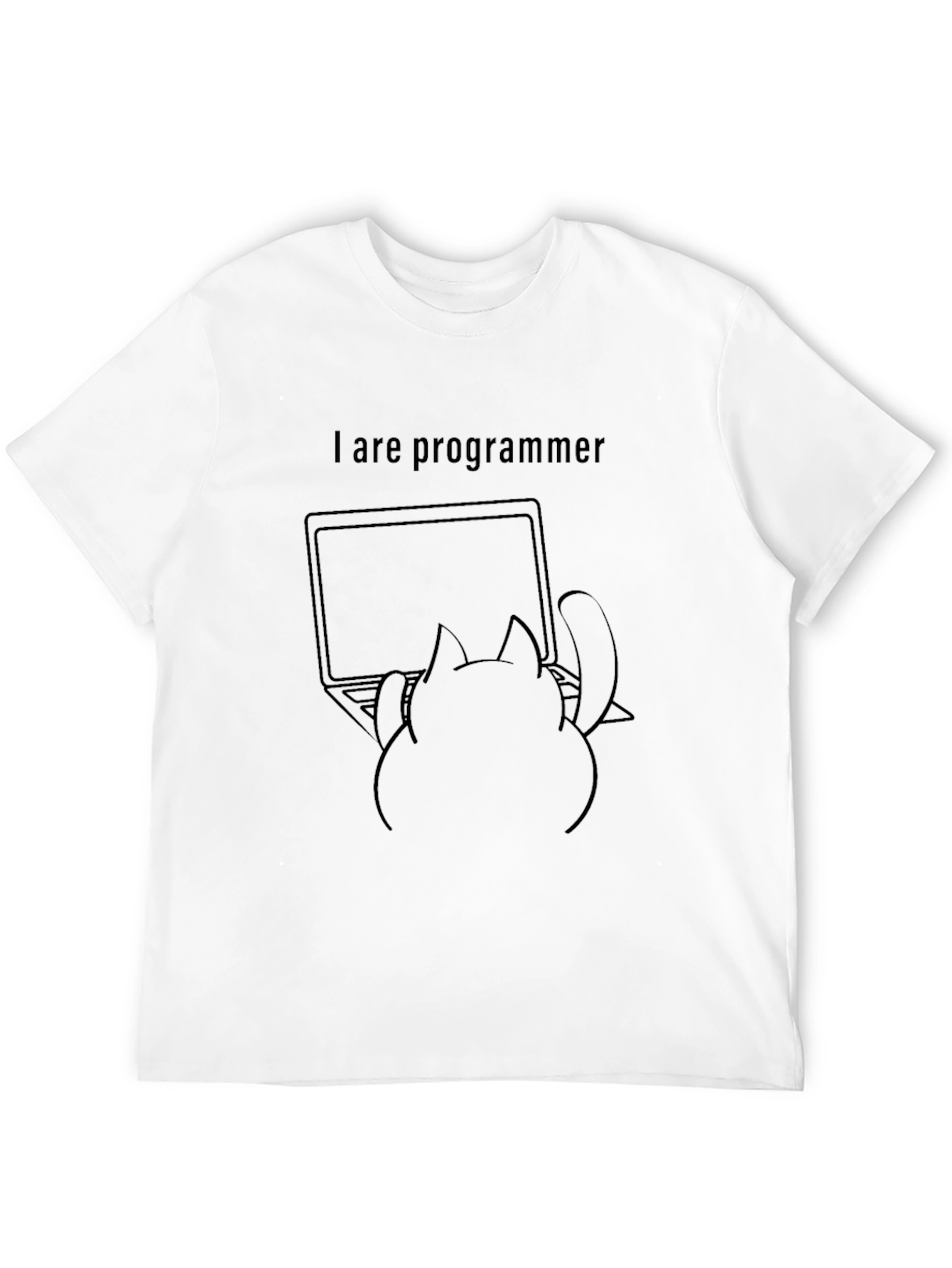 Black I Are Programmer Cat Graphic Tee view 12