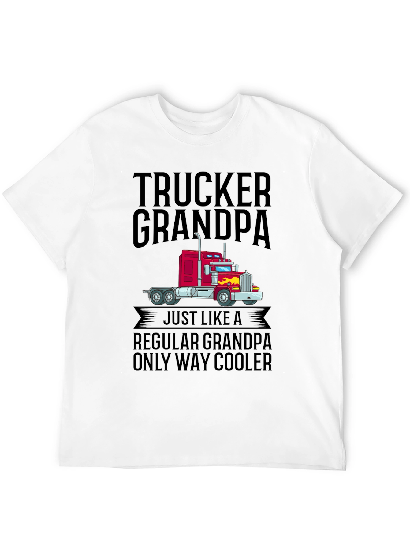 Black Trucker Grandpa T-Shirt - Way Cooler Than Regular Grandpas view 12