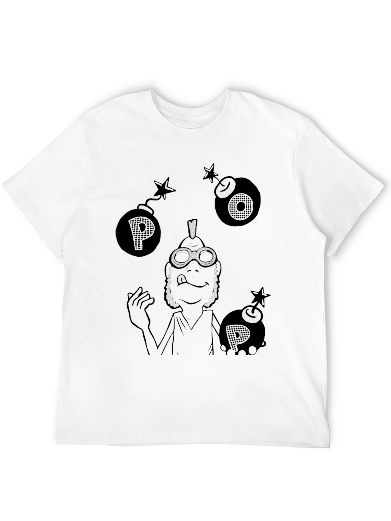 Black Bomb P T-Shirt - Black Graphic Tee view 12