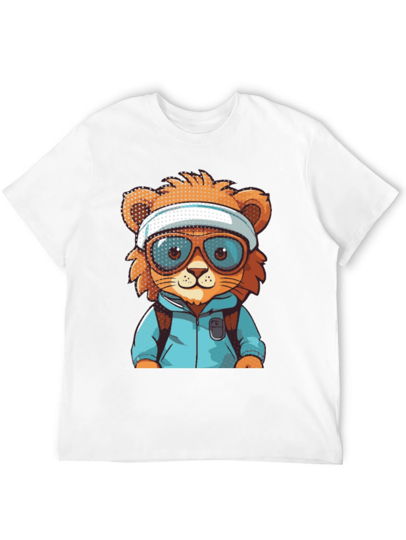Black Cartoon Lion T-Shirt view 12