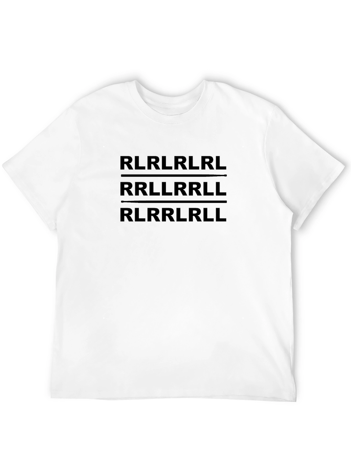 Black Drum Rudiment T-Shirt - Music Lover Tee view 12