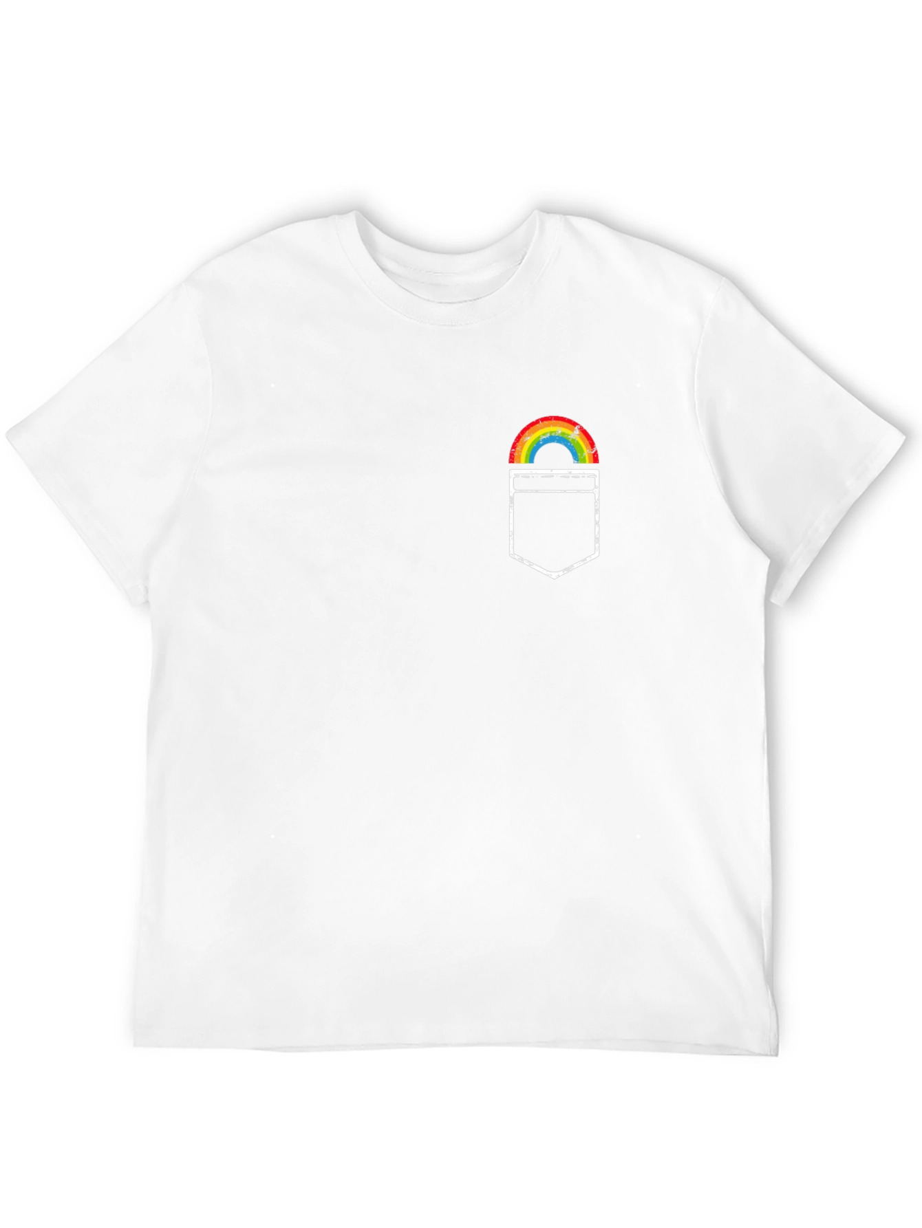 Black Rainbow Pocket Graphic T-Shirt - Casual Wear view 12