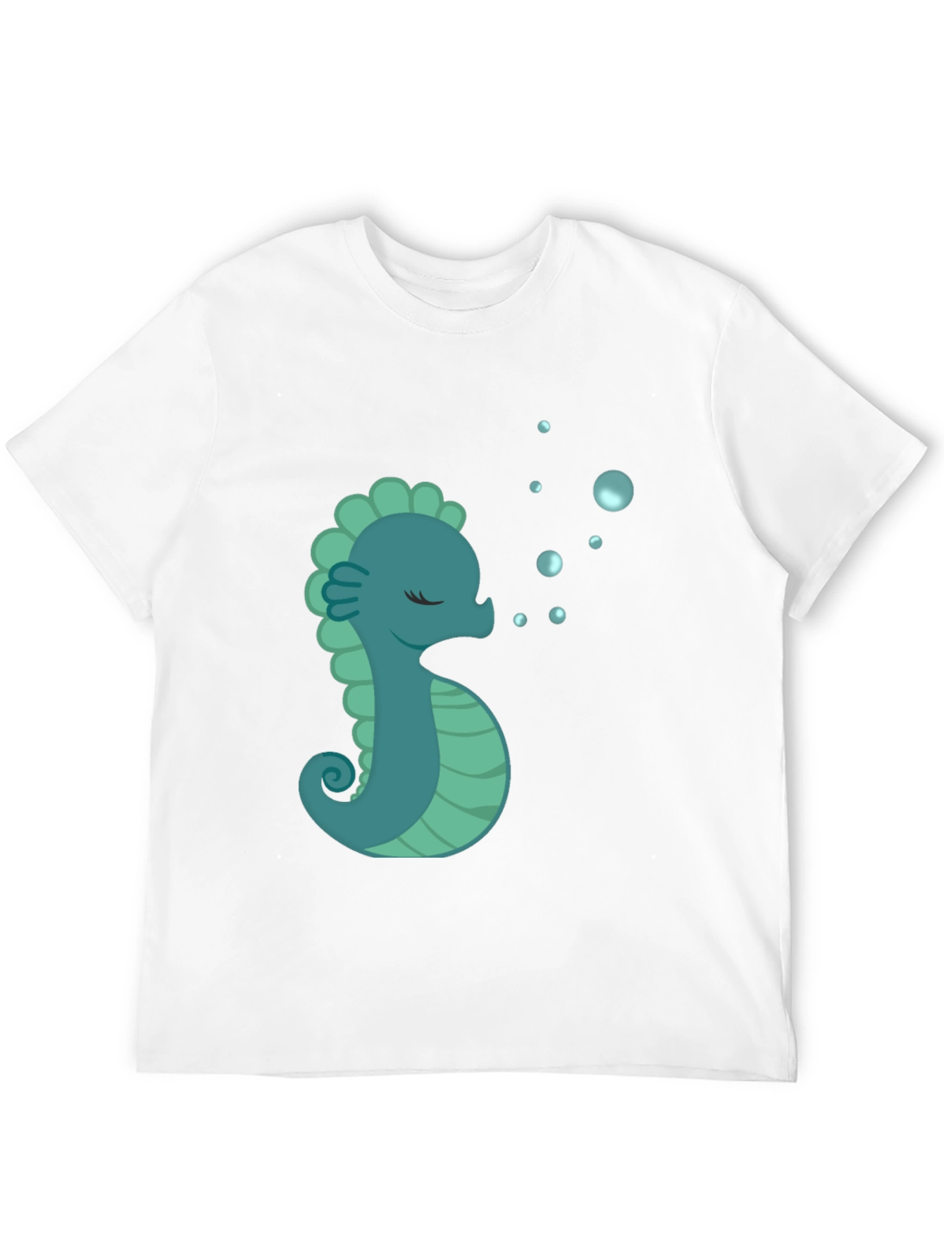 Black Seahorse Graphic T-Shirt - Black Cotton Tee view 12