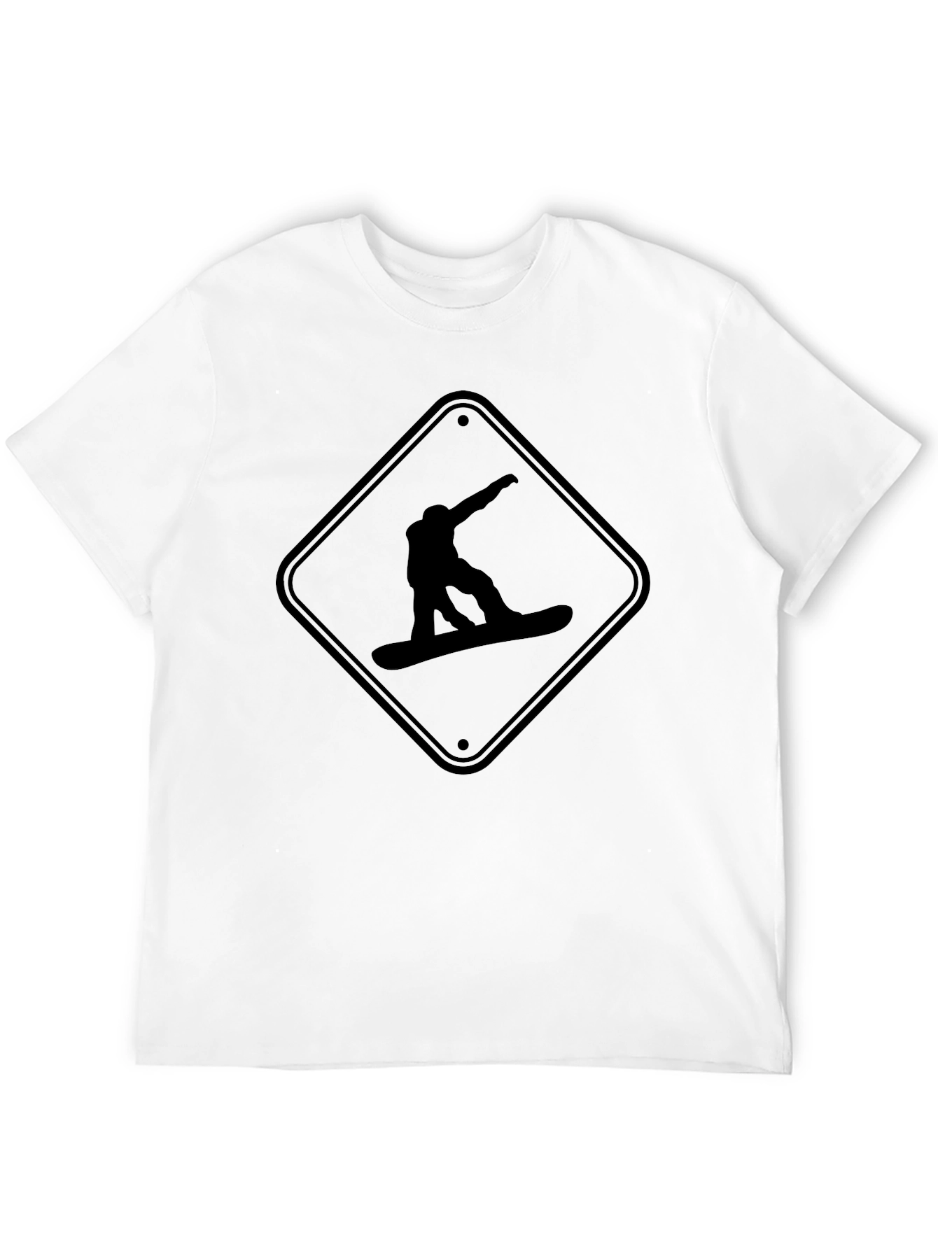 Black Snowboarder Graphic Tee - Black Unisex Shirt view 12