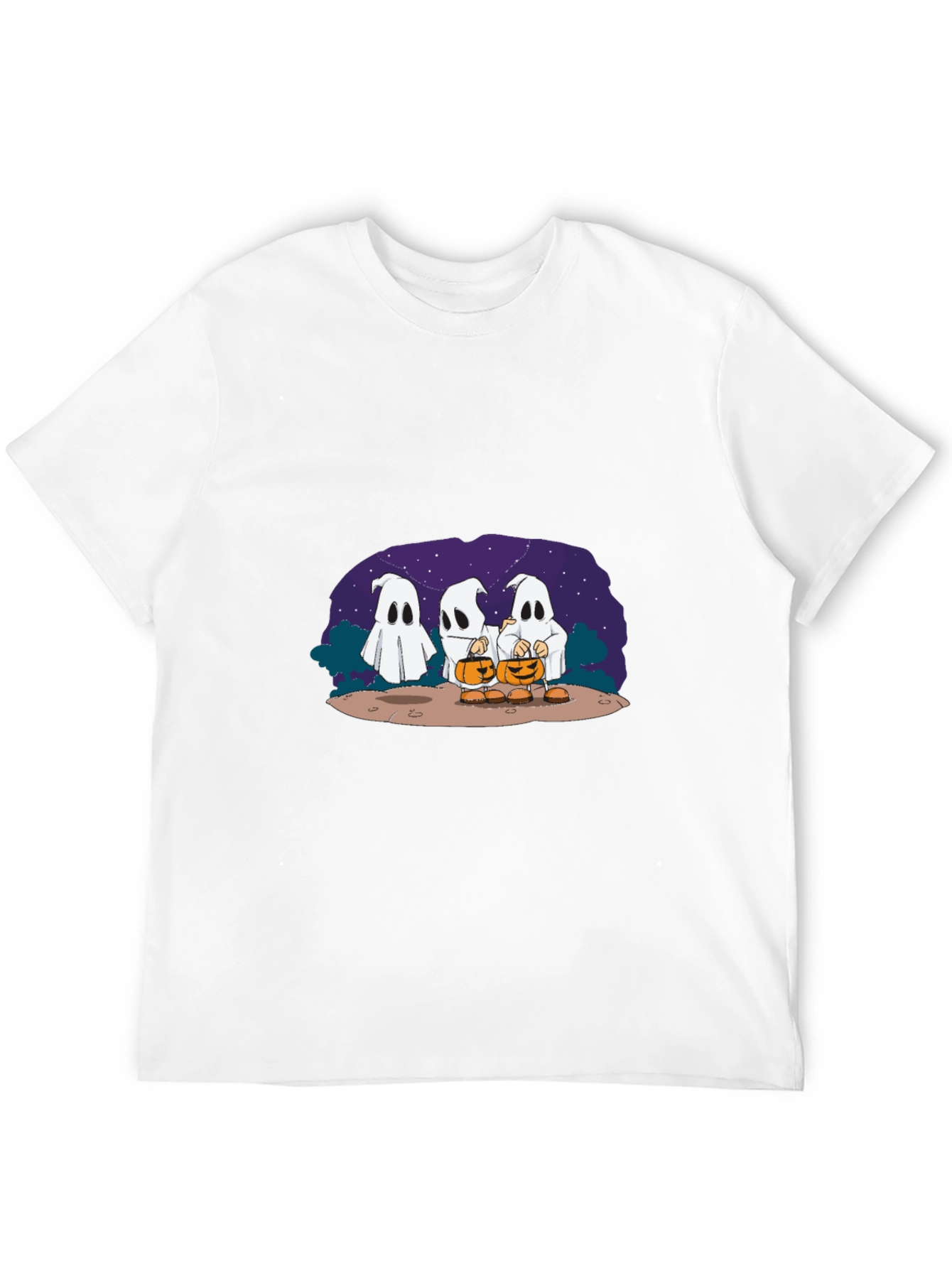 Black Halloween Ghost T-Shirt view 12