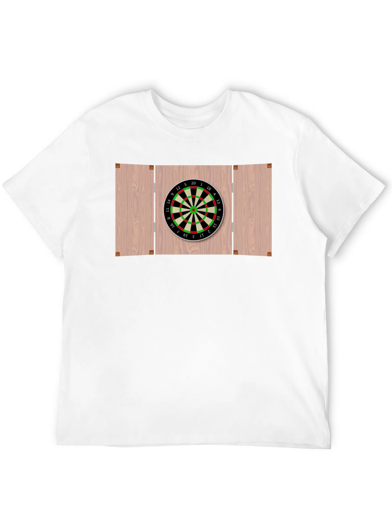 Darts Board Graphic Tee - Black Cotton Casual Wear - 12