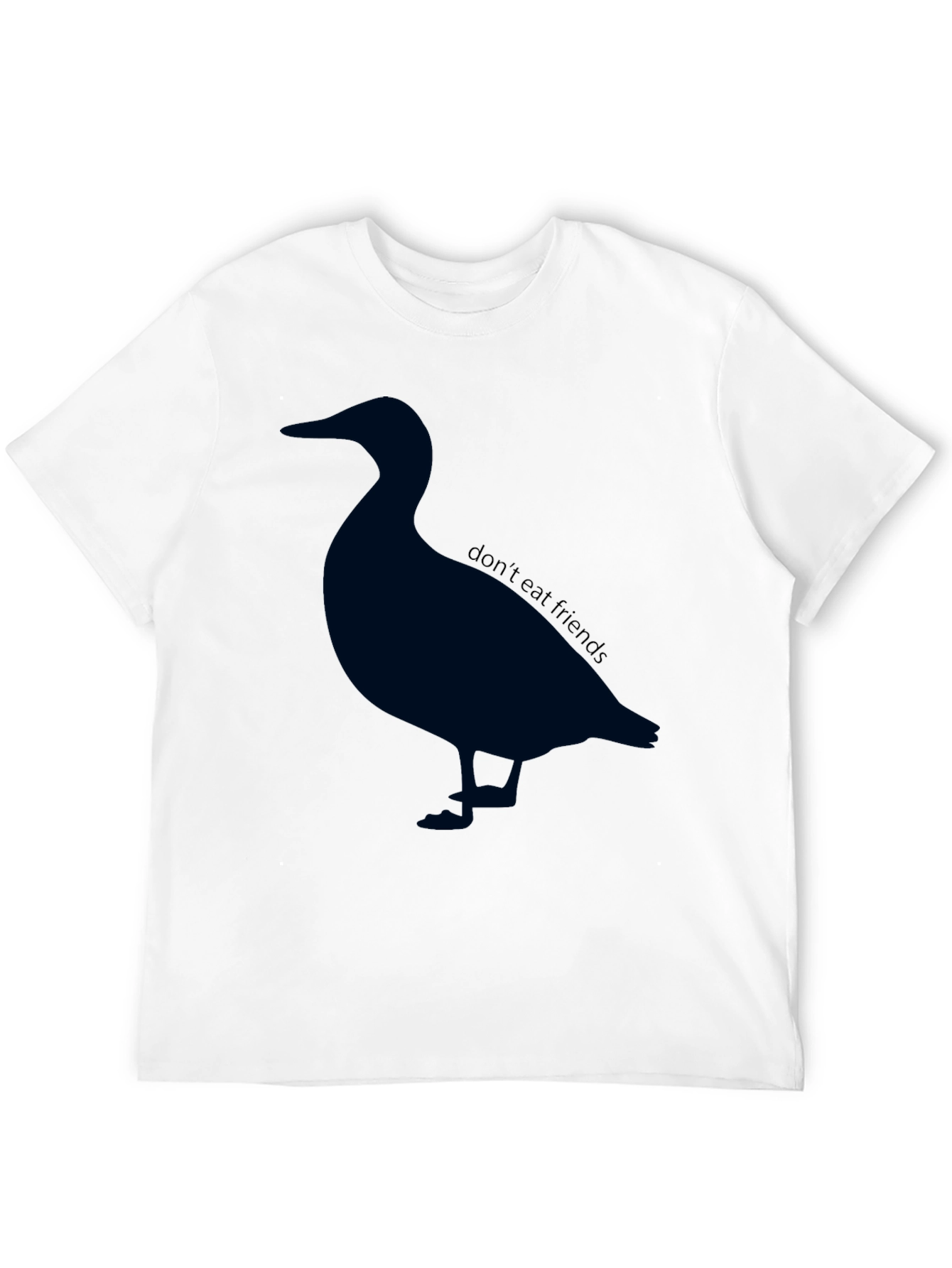 Black Duck Silhouette T-Shirt - 'Don't Eat Friends' Vegan Tee view 12