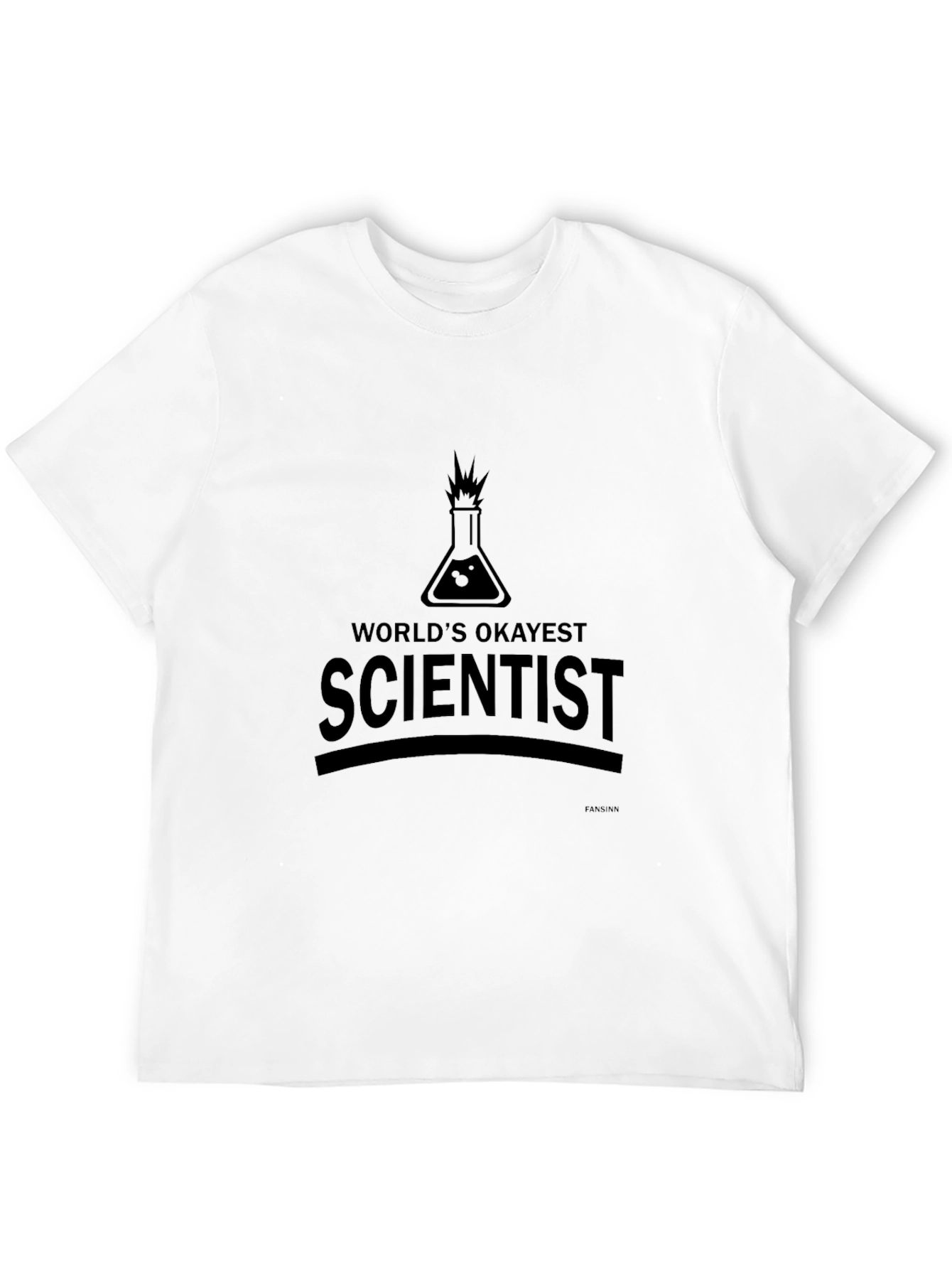 Black World's Okayest Scientist T-Shirt - Black, Novelty Tee view 12