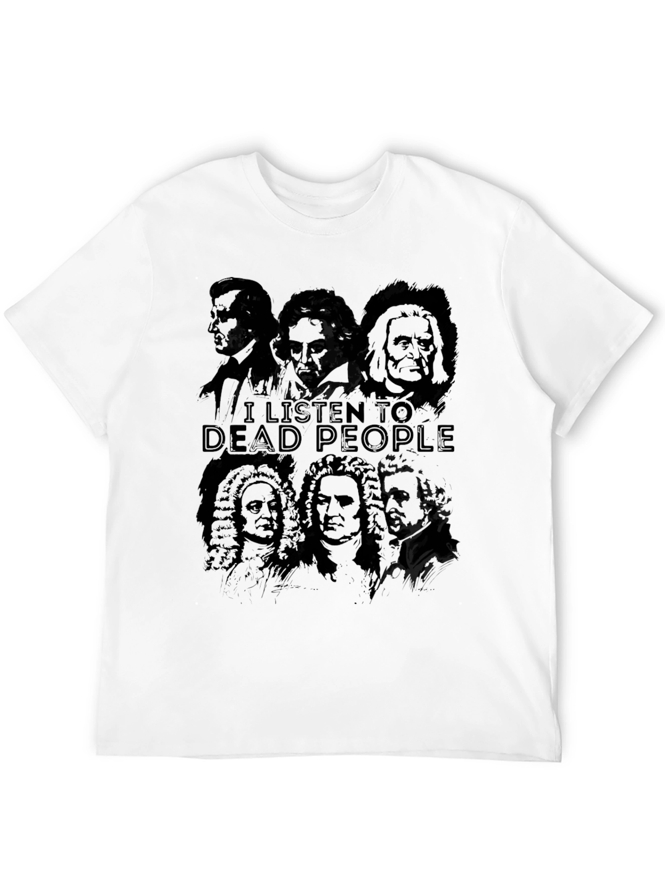 Black I Listen to Dead People T-Shirt view 12