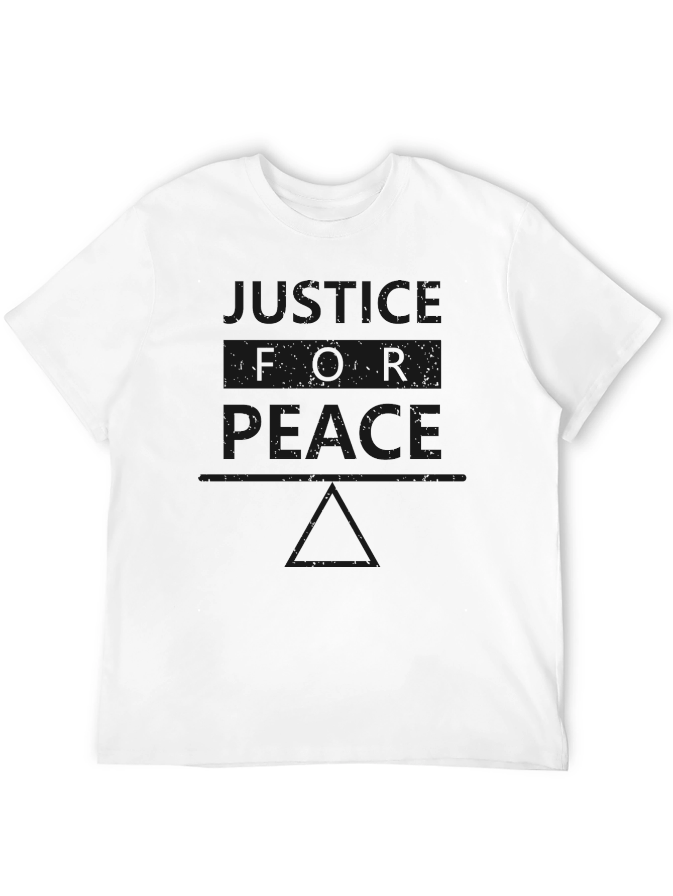 Black Justice for Peace Graphic T-Shirt - Black view 12