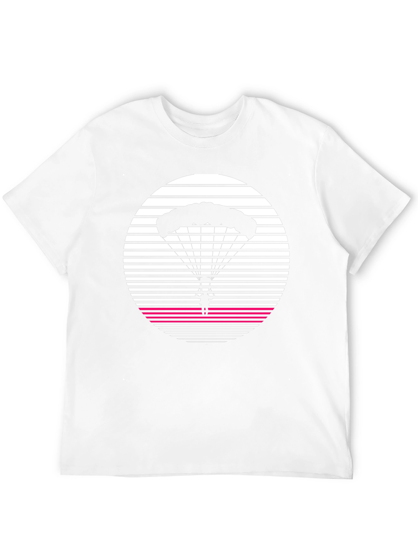 Black Retro Sunset Parachute T-Shirt view 12