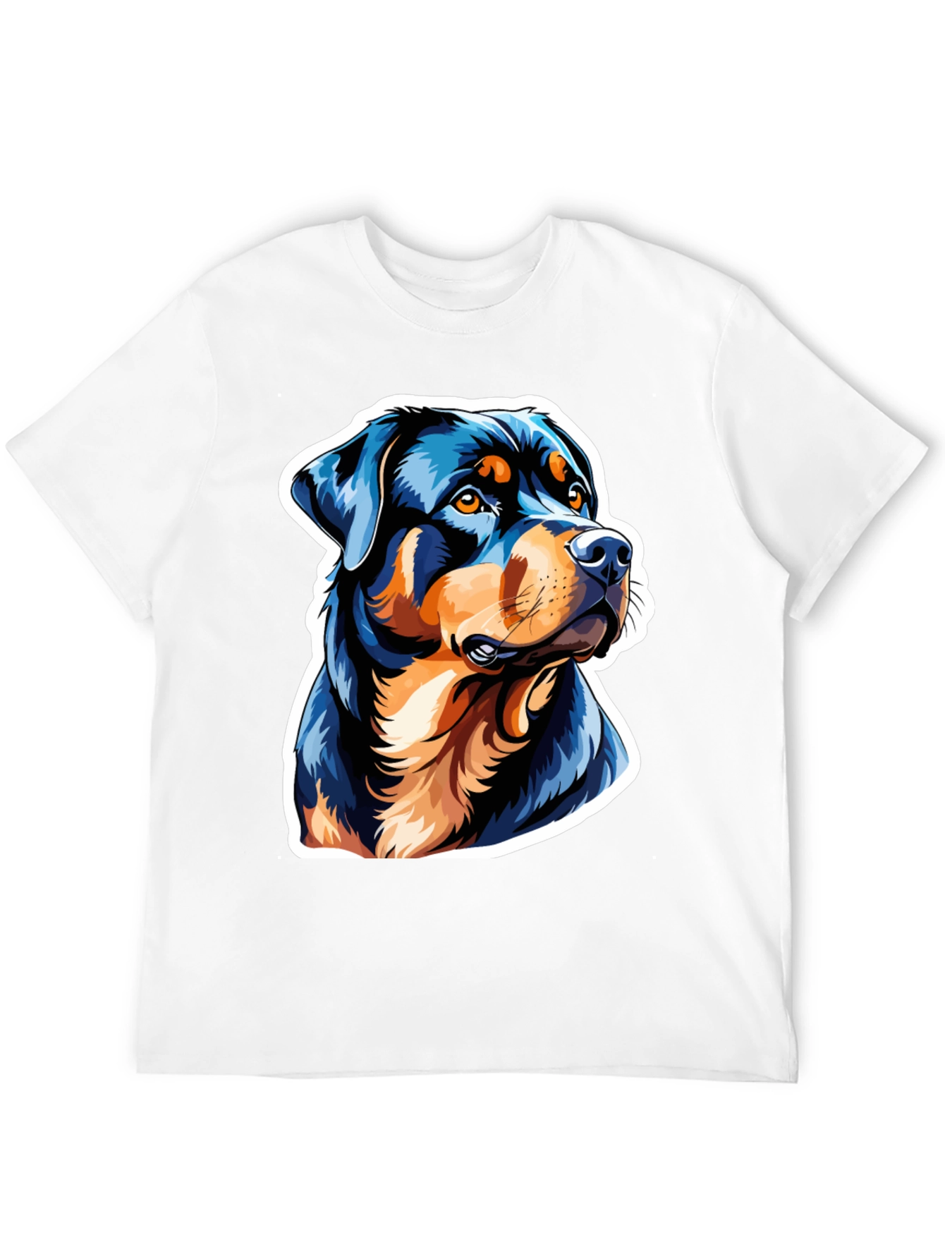 Rottweiler Graphic Tee - Black Cotton Blend - 12