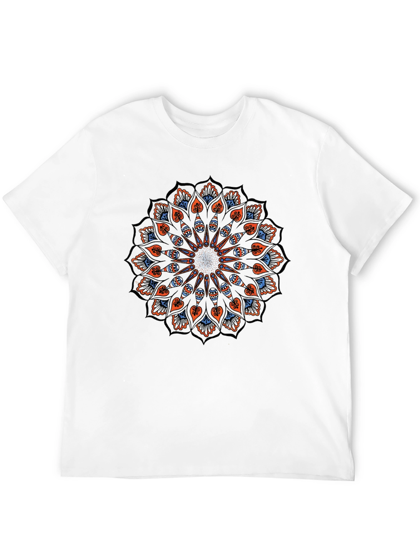 Black Mandala Graphic Tee - Black Cotton Blend view 12