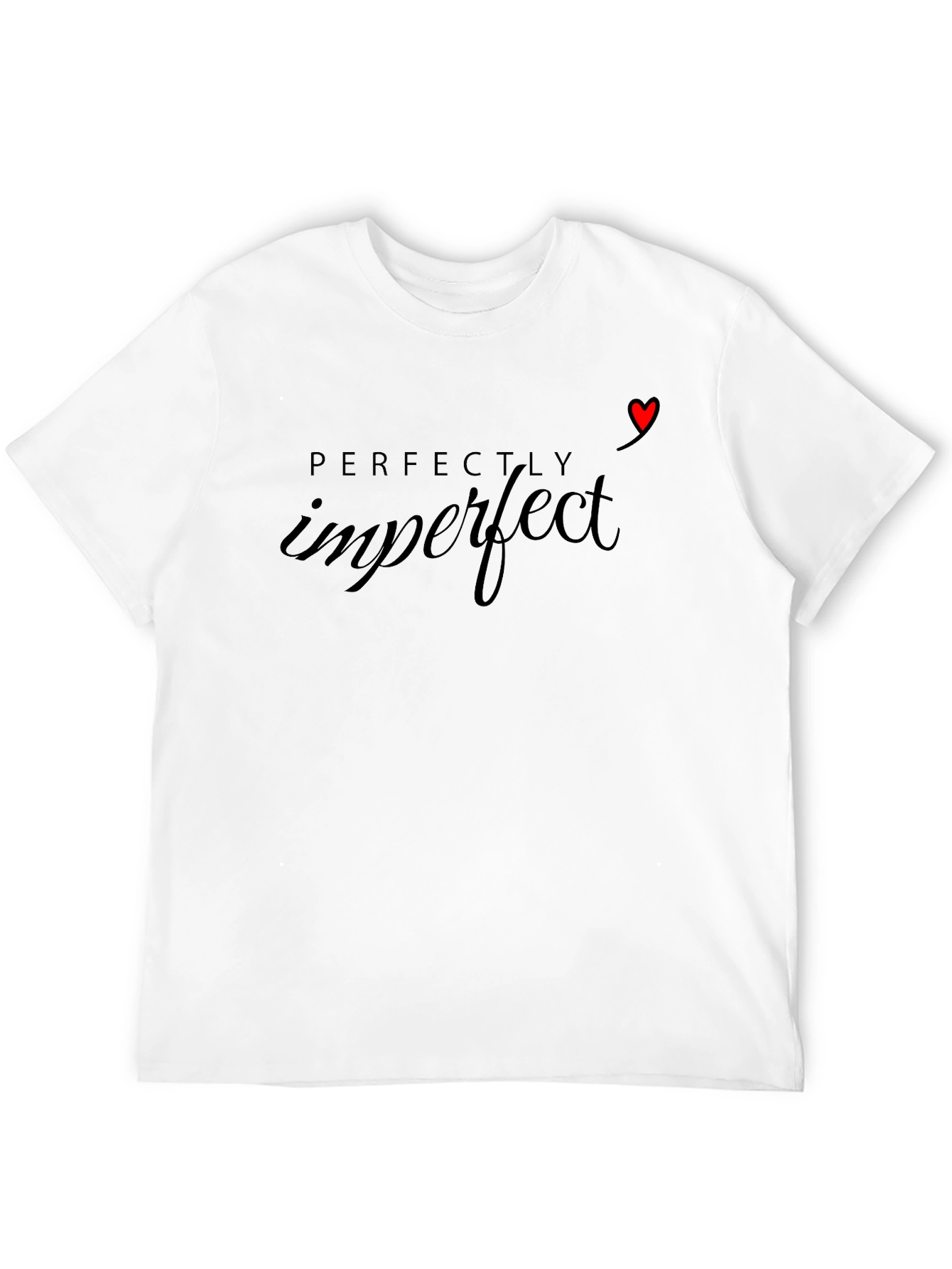 Black Perfectly Imperfect Graphic Tee - Black Cotton Shirt view 12