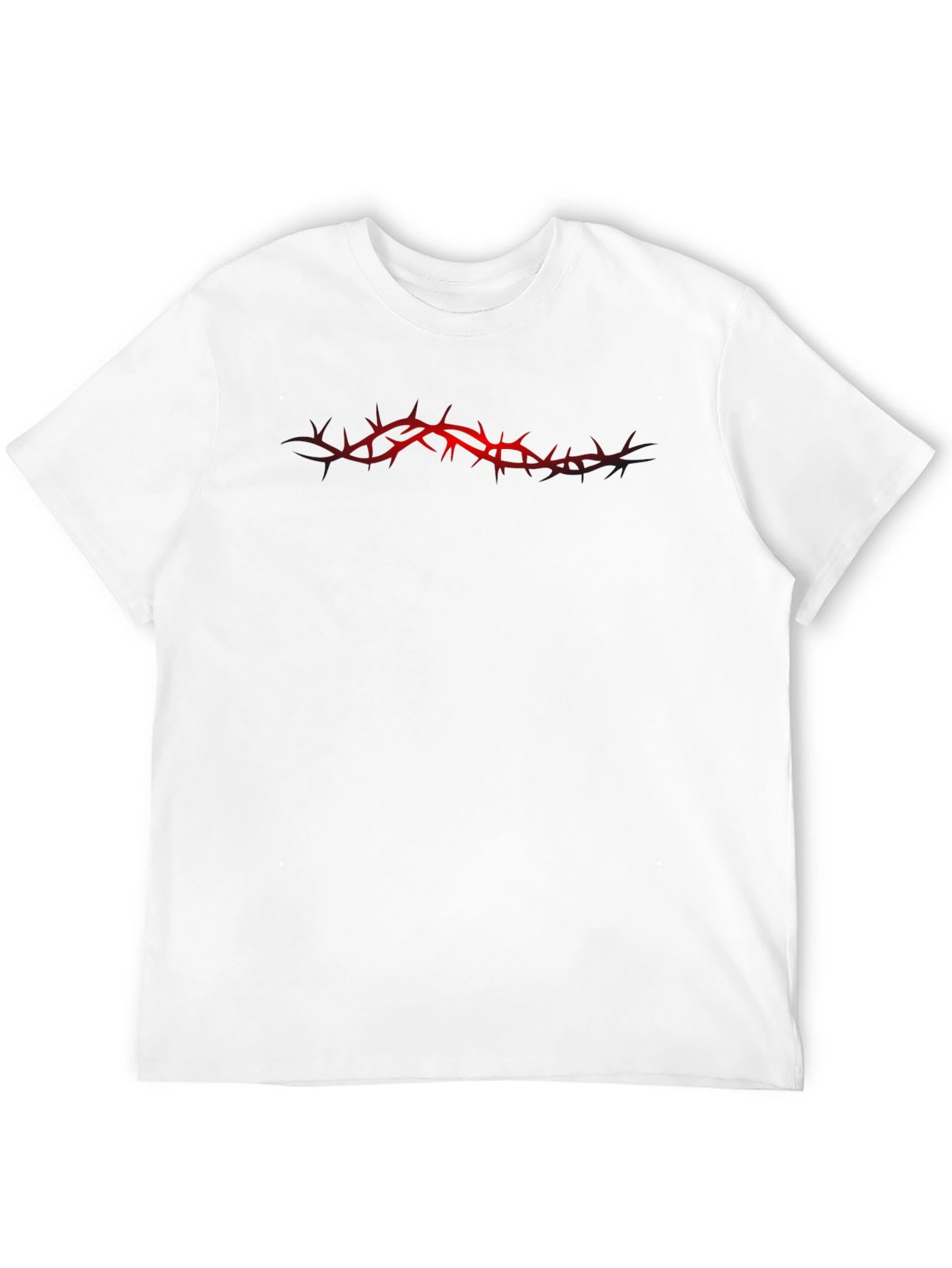 Black Edgy Crown of Thorns Graphic Tee - Black view 12
