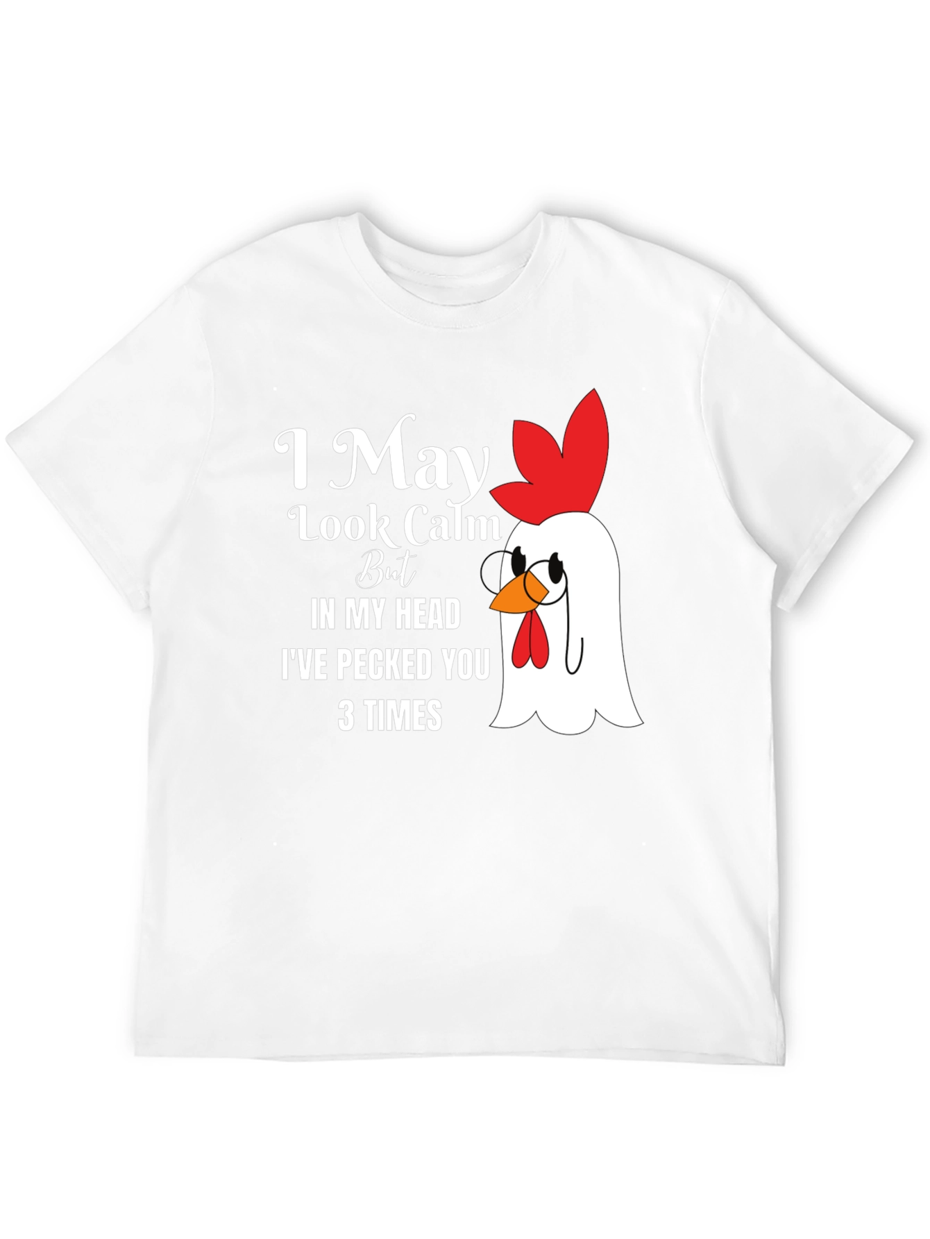 Black I May Look Calm Chicken Graphic Tee view 12