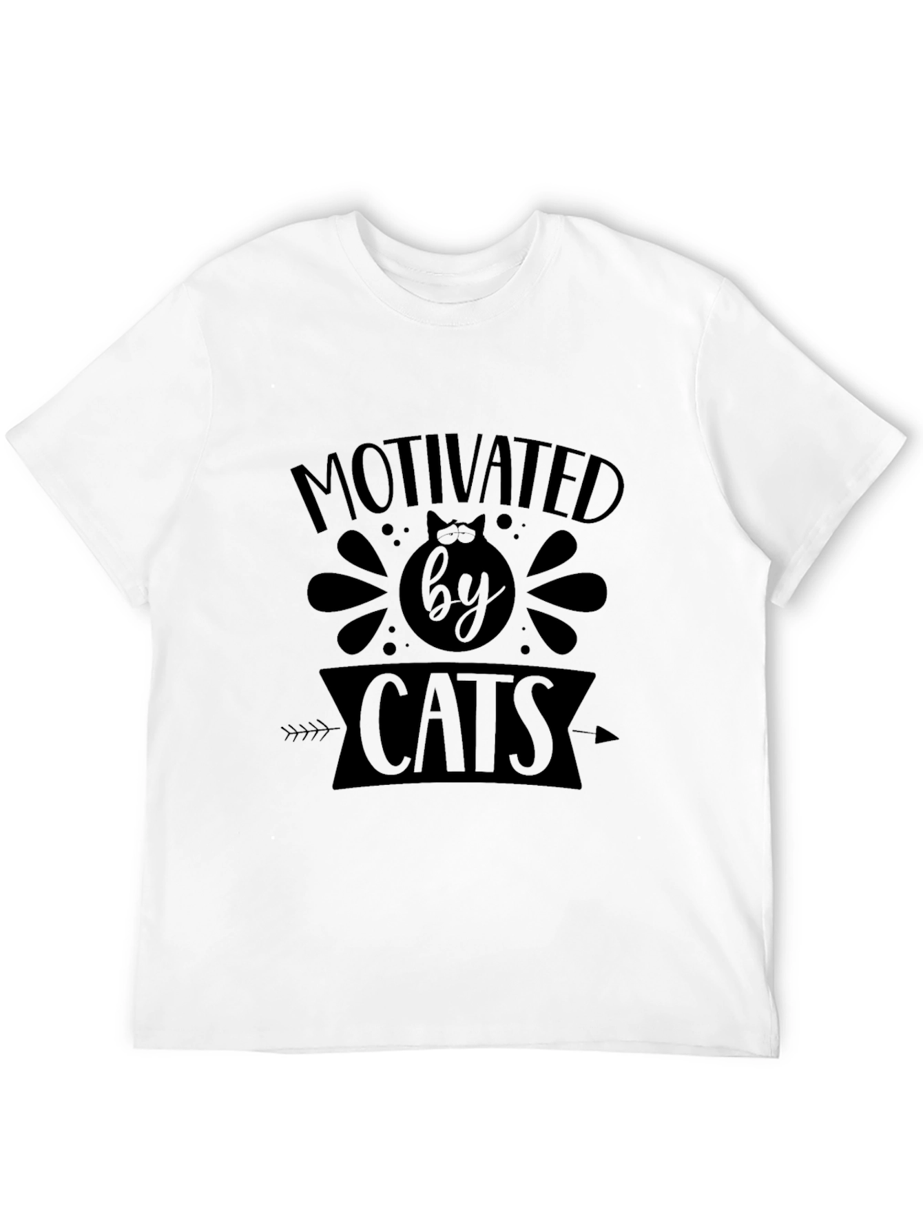Black Motivated By Cats Black Graphic Tee view 12