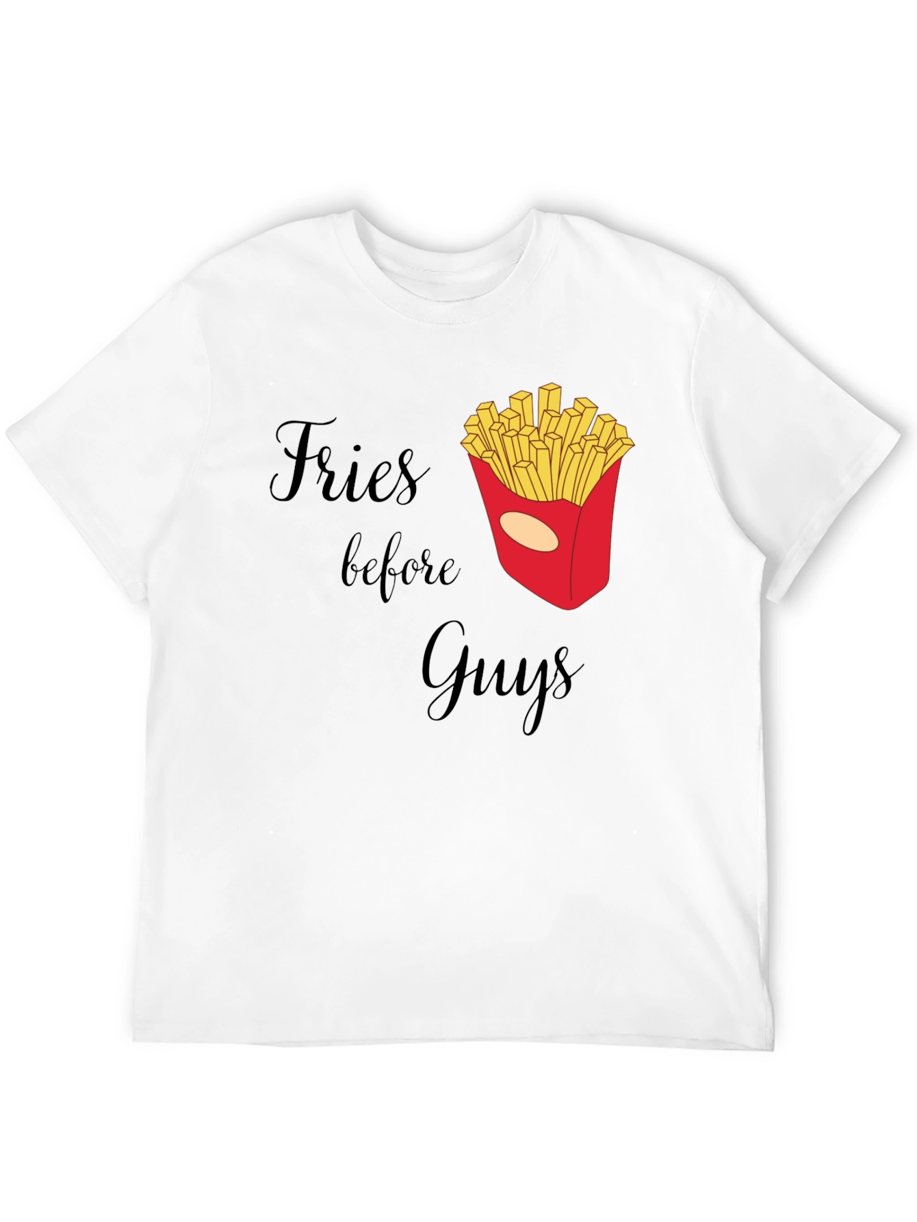Black Fries Before Guys Graphic T-Shirt view 12